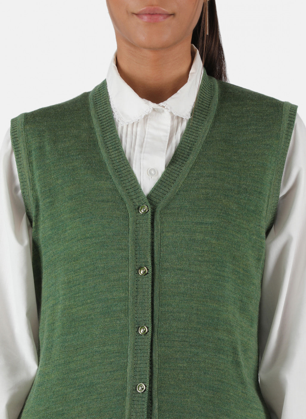 Women Olive Solid Cardigan