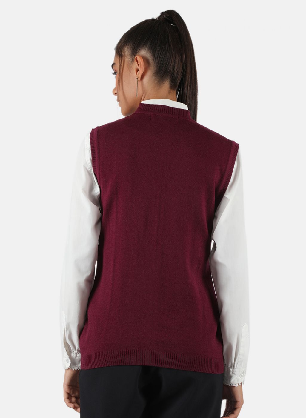 Women Purple Solid Cardigan