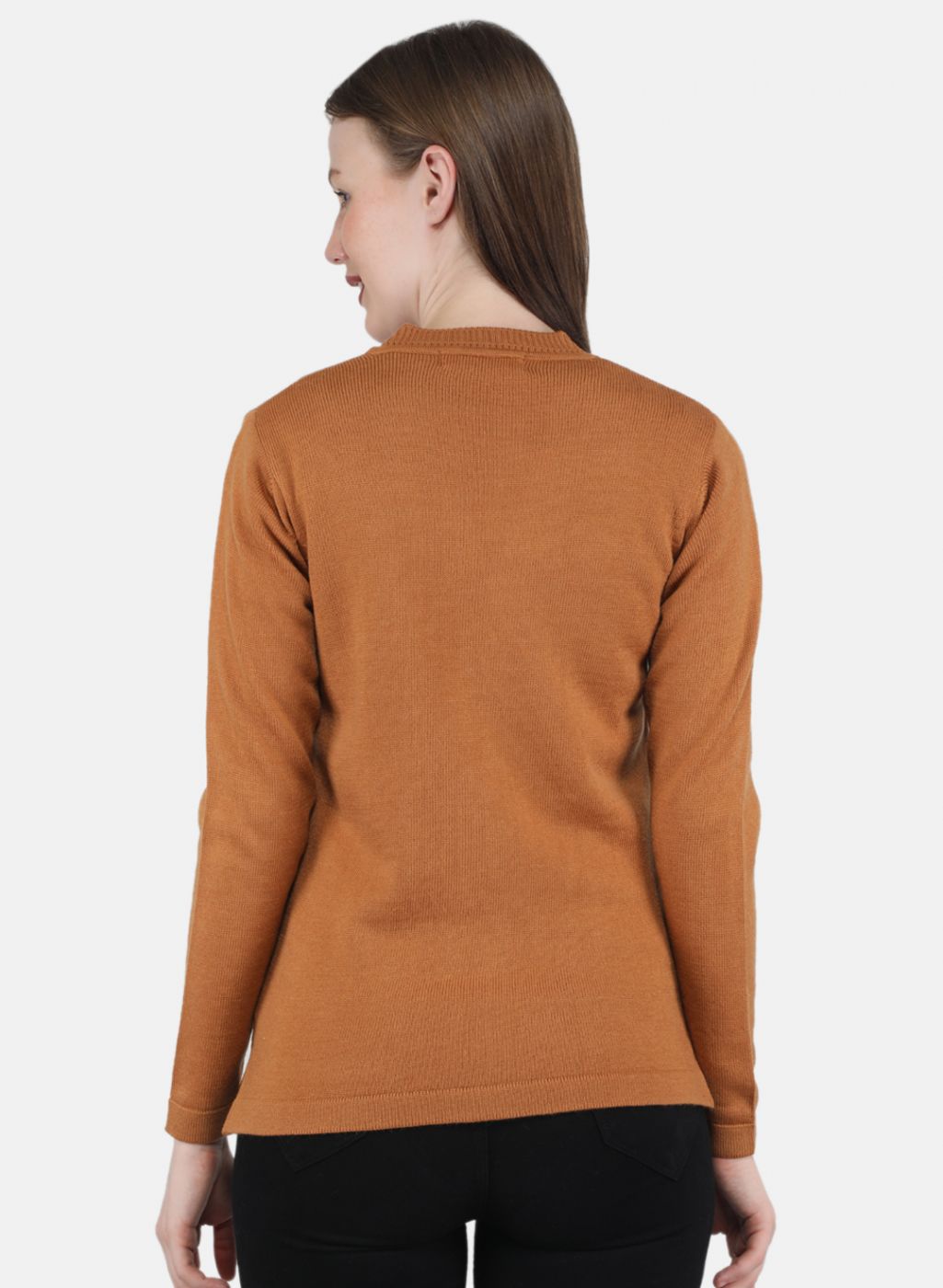 Women Orange Solid Cardigan