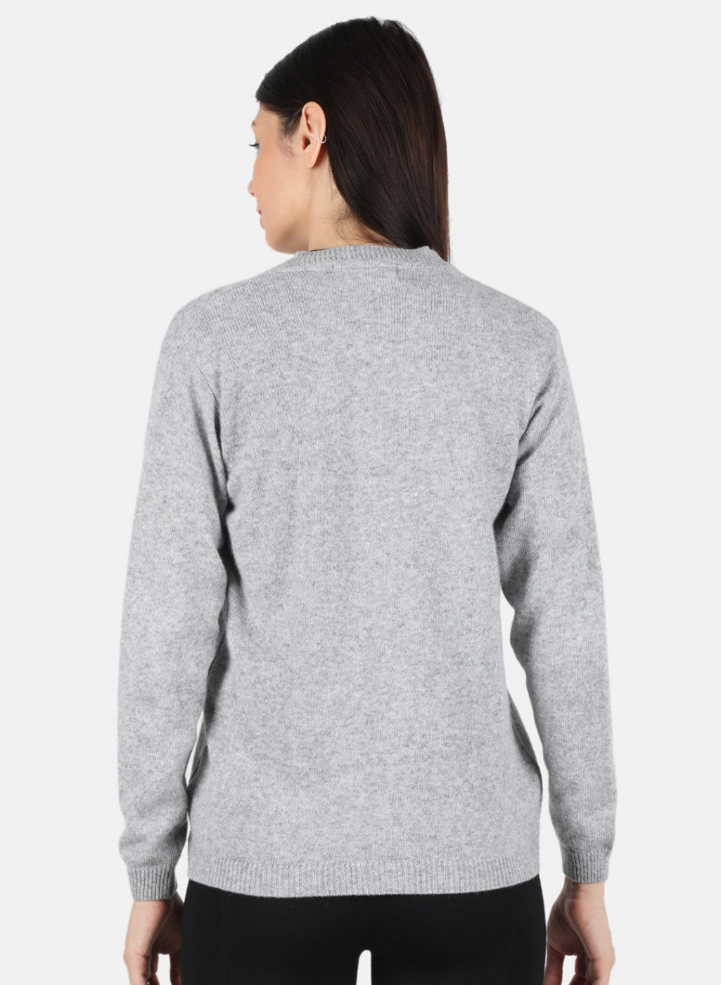 Women Grey Solid Cardigan