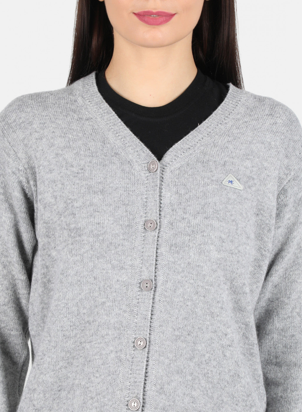 Women Grey Solid Cardigan