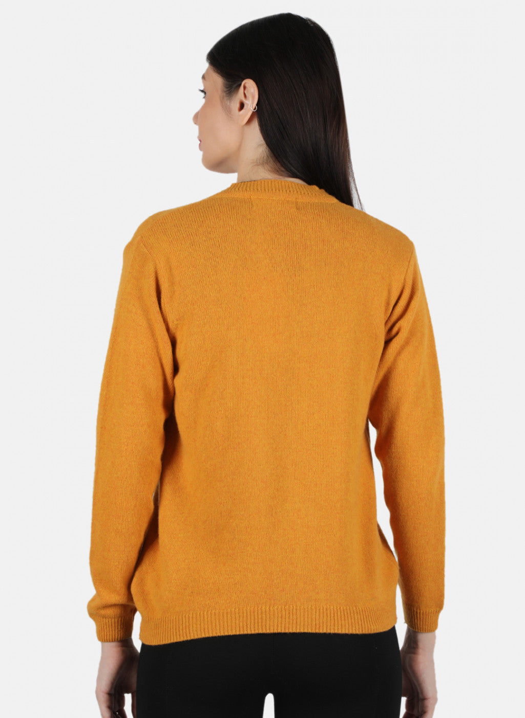 Women Yellow Solid Cardigan