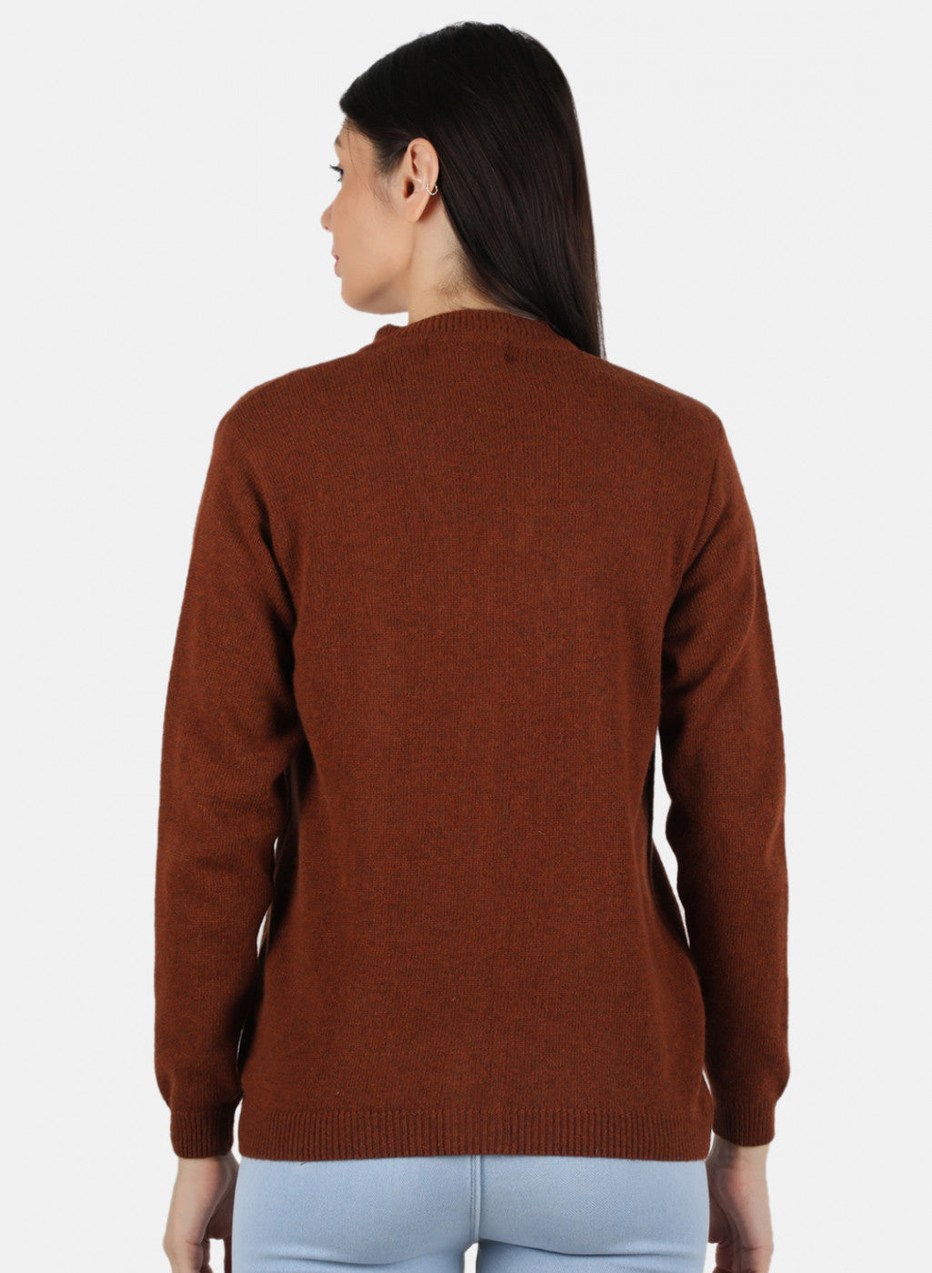 Women Brown Solid Cardigan