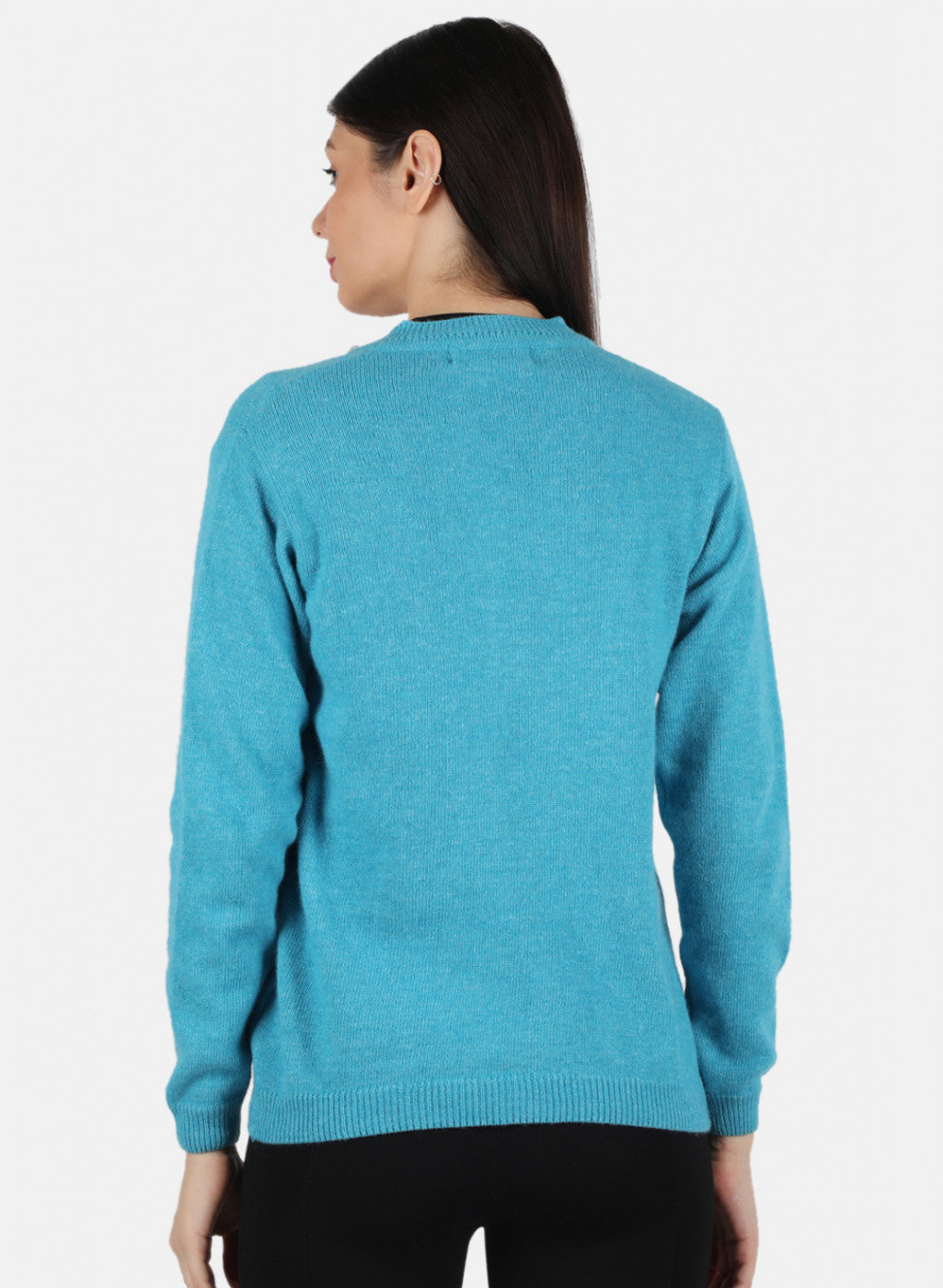 Women Blue Solid Cardigan