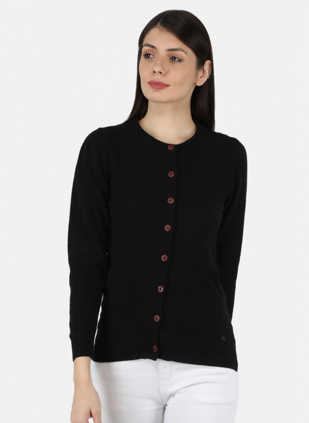 Women Black Solid Cardigan