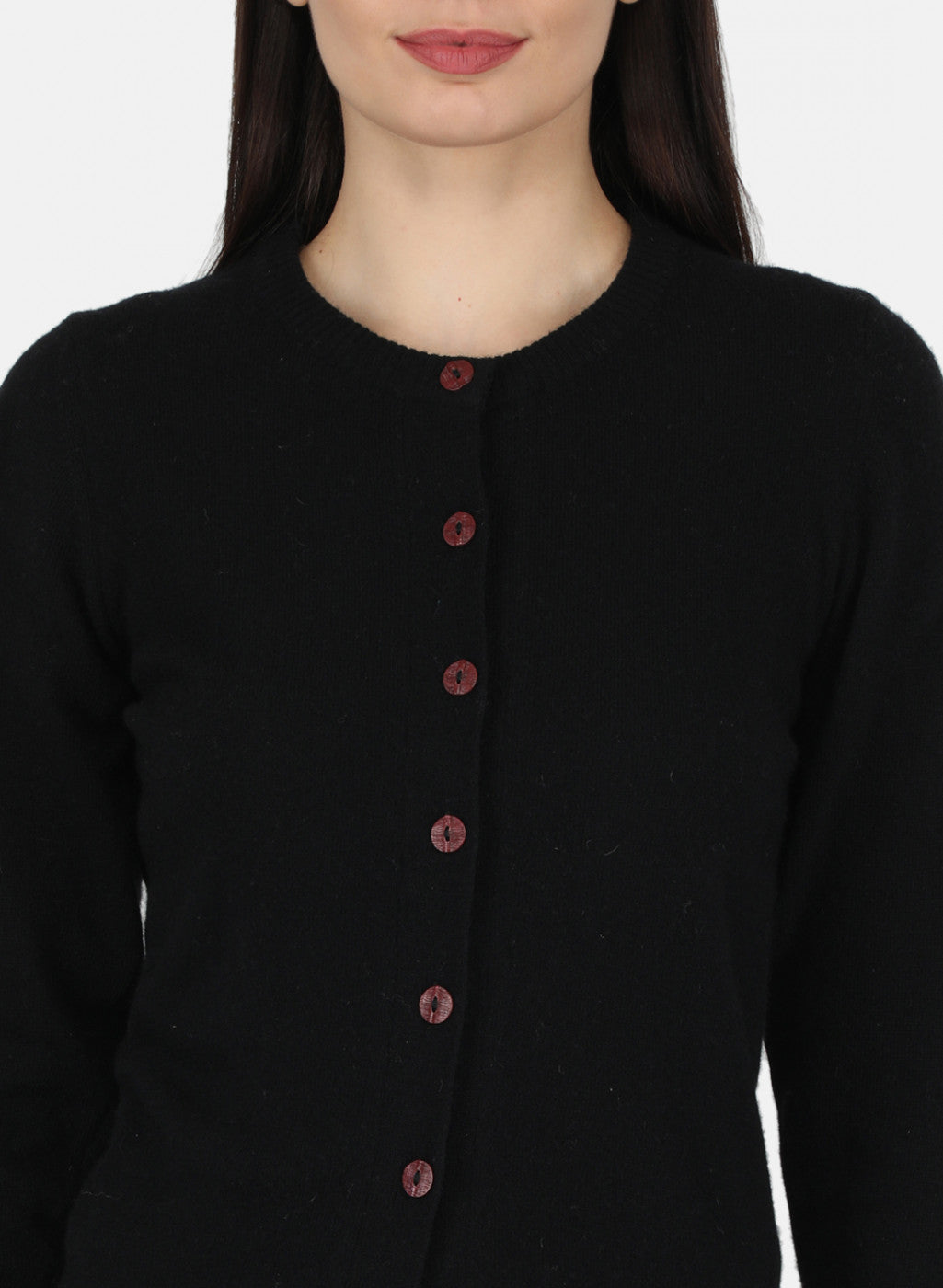 Women Black Solid Cardigan