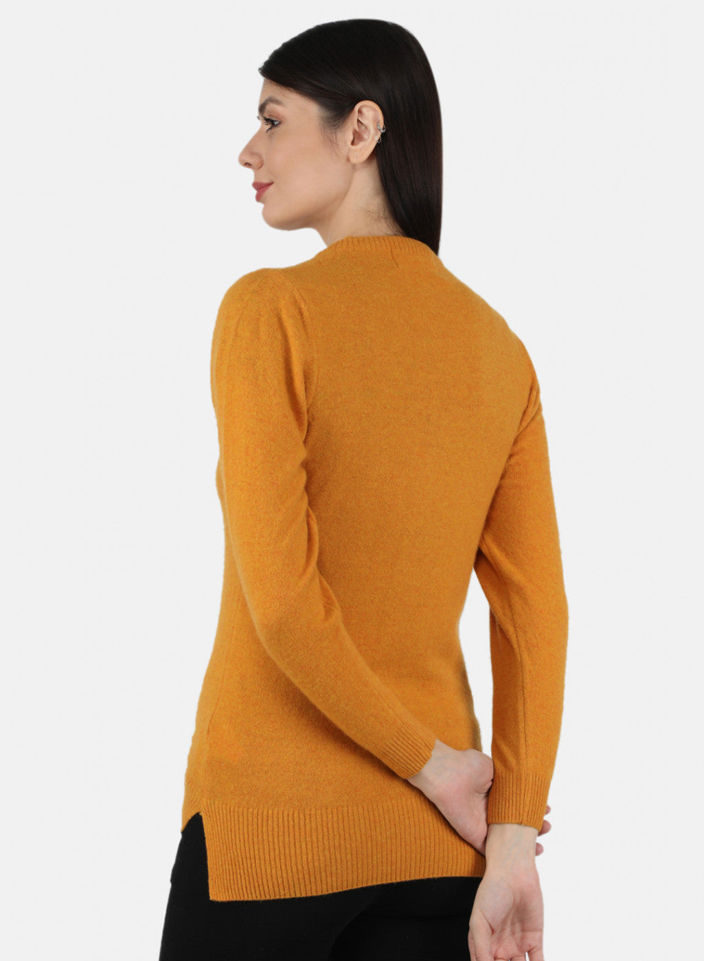 Women Yellow Solid Cardigan