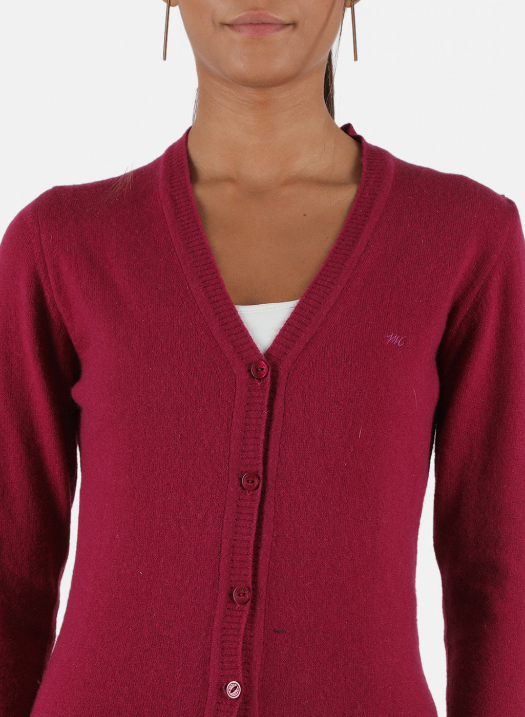 Women Pink Solid Cardigan