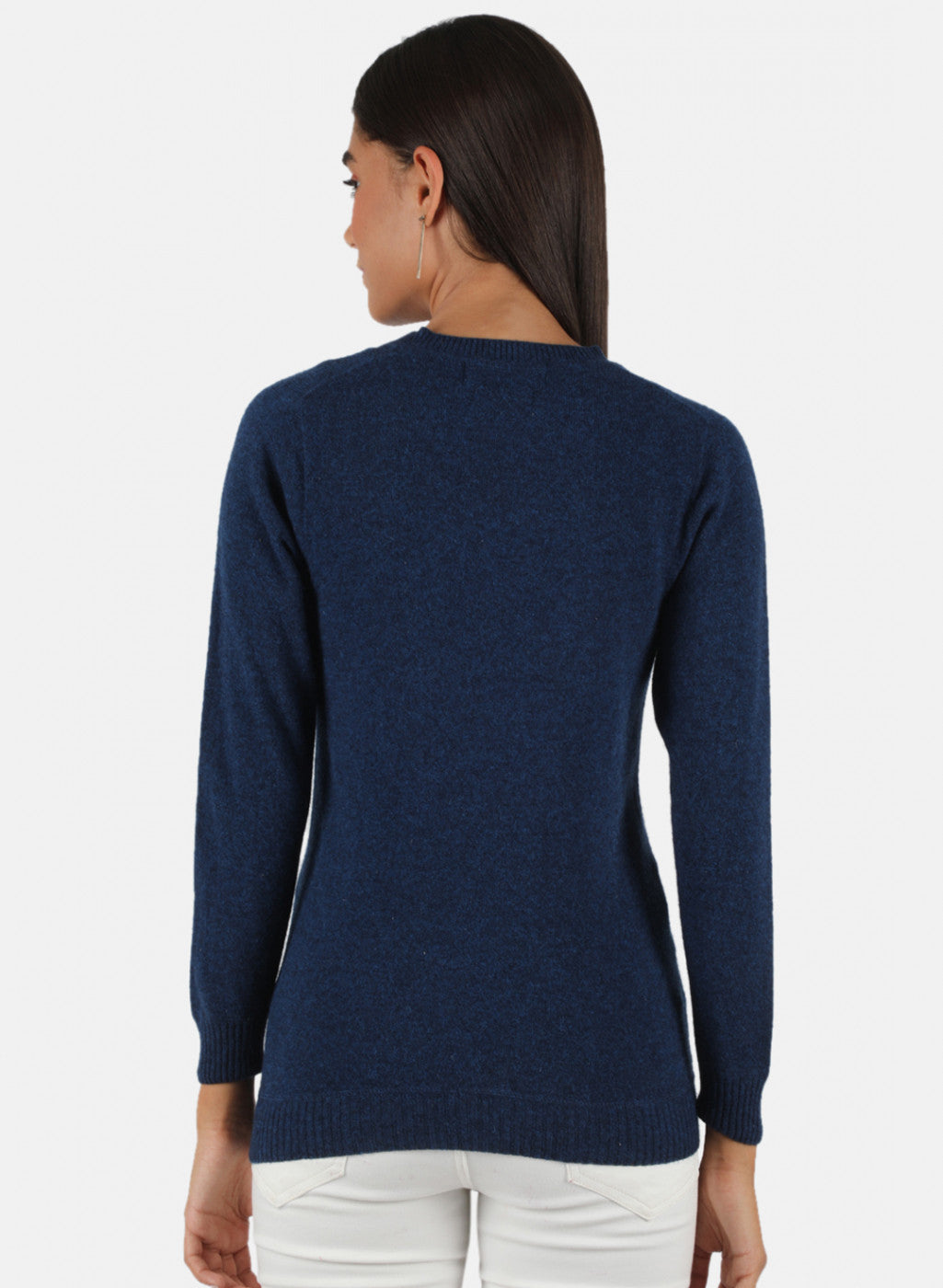 Women Blue Solid Cardigan