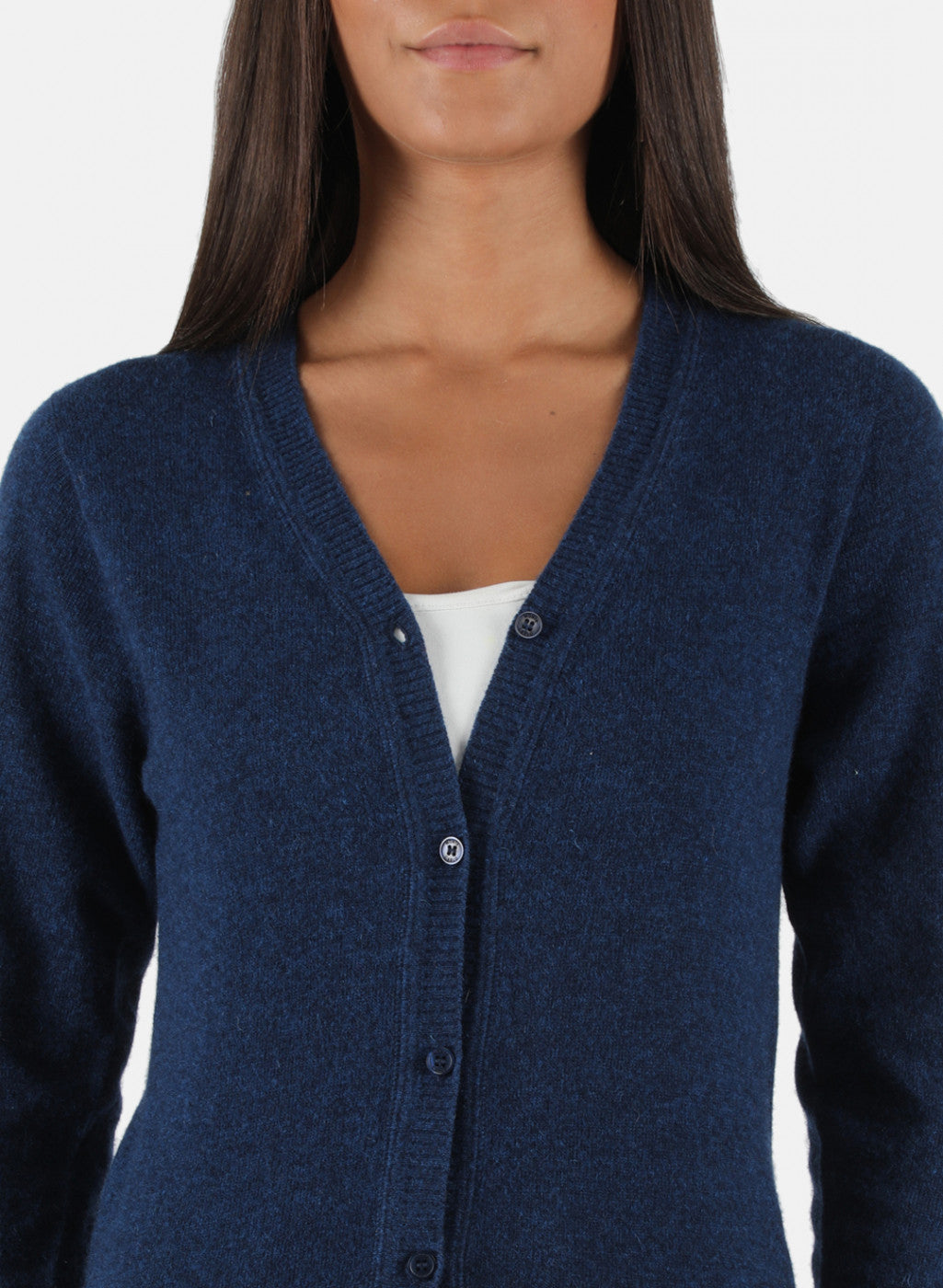 Women Blue Solid Cardigan