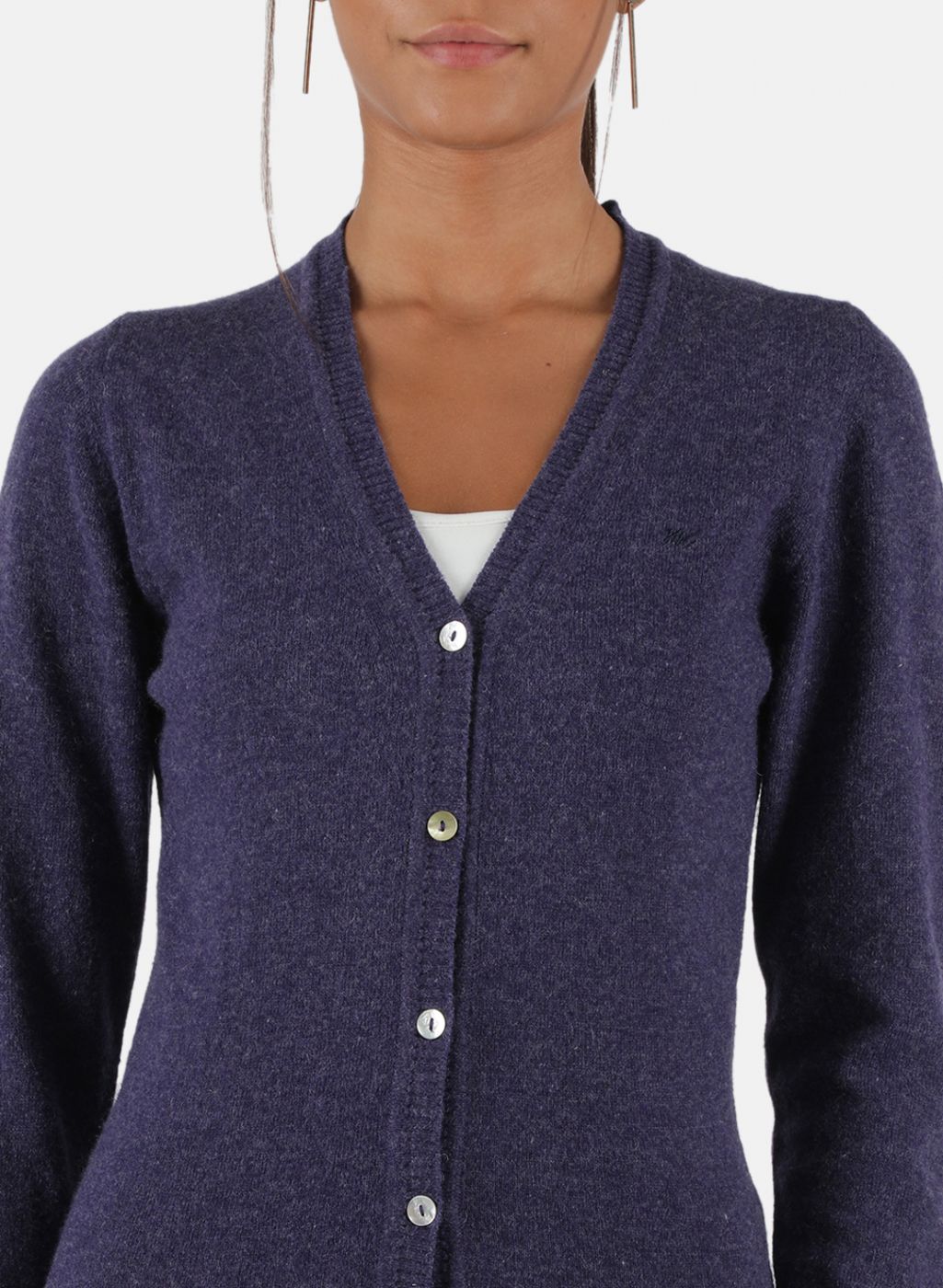 Women Purple Solid Cardigan