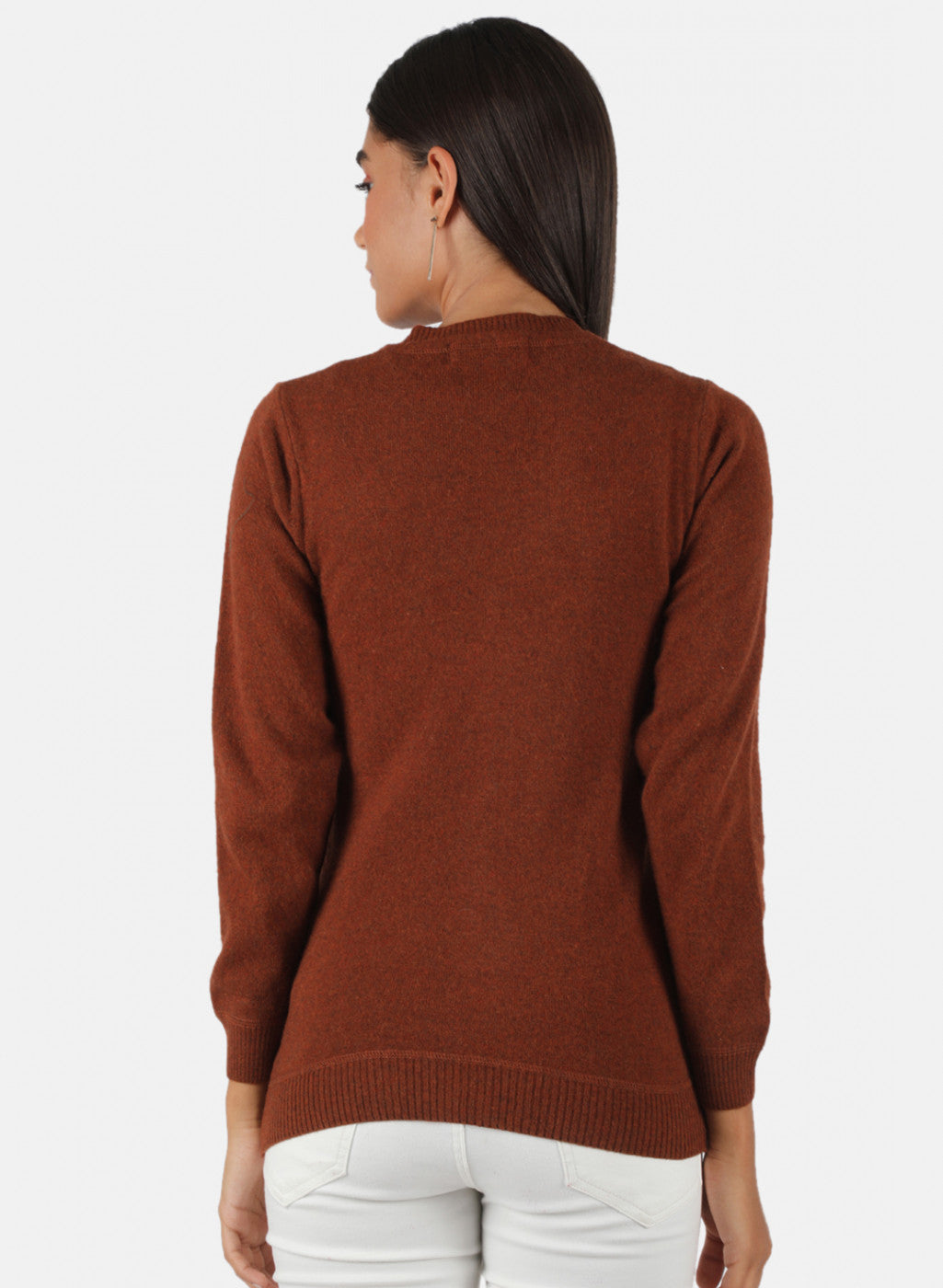 Women Brown Solid Cardigan