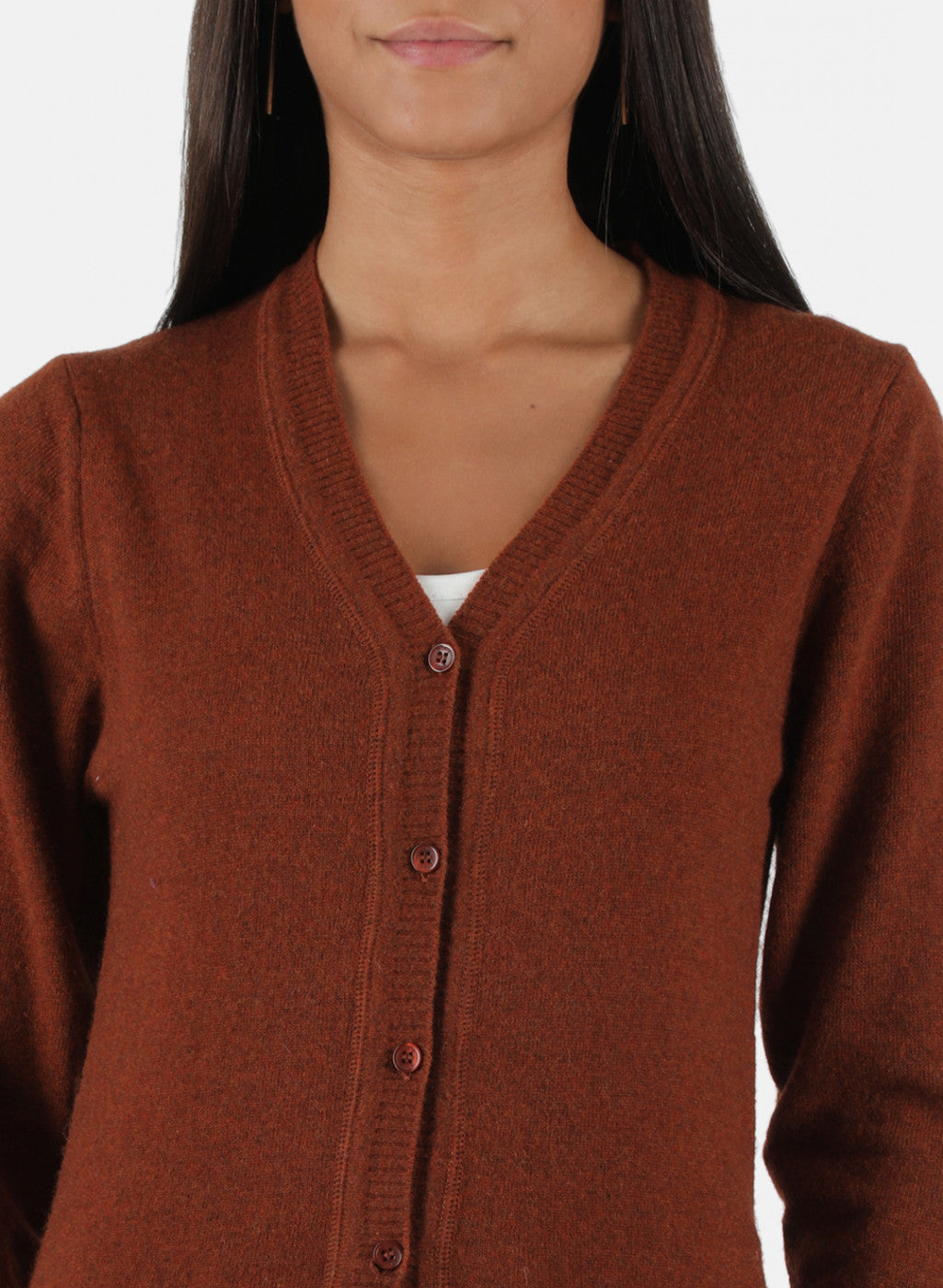 Women Brown Solid Cardigan