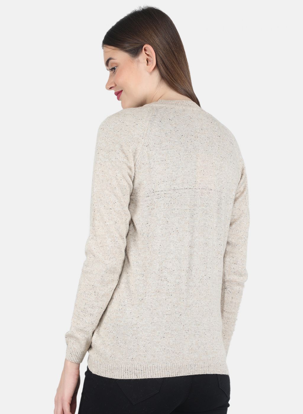 Women Beige Solid Cardigan