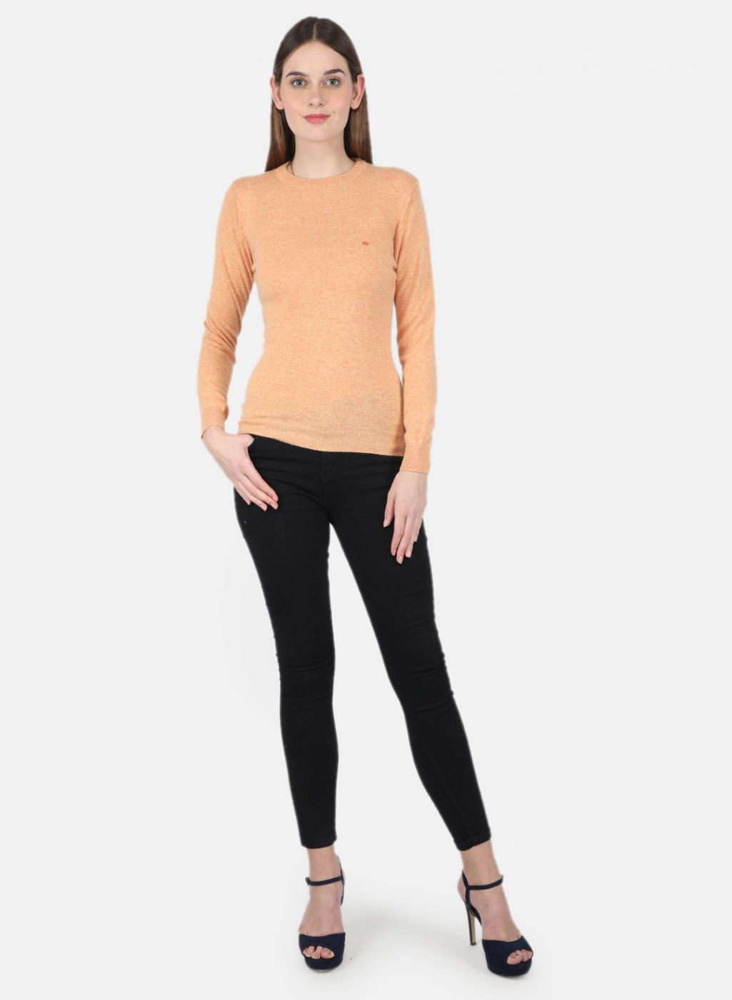 Women Orange Solid Top