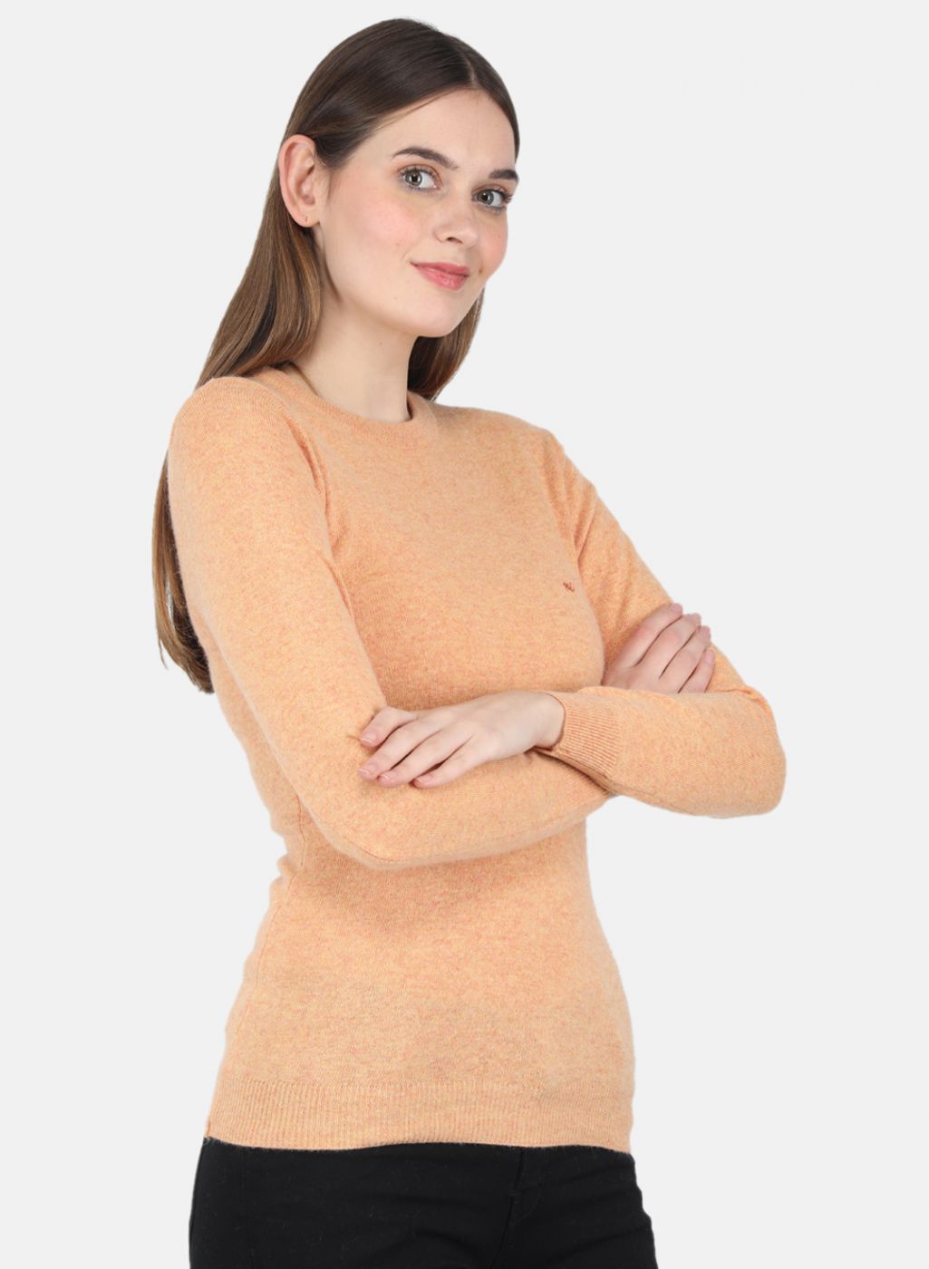 Women Orange Solid Top