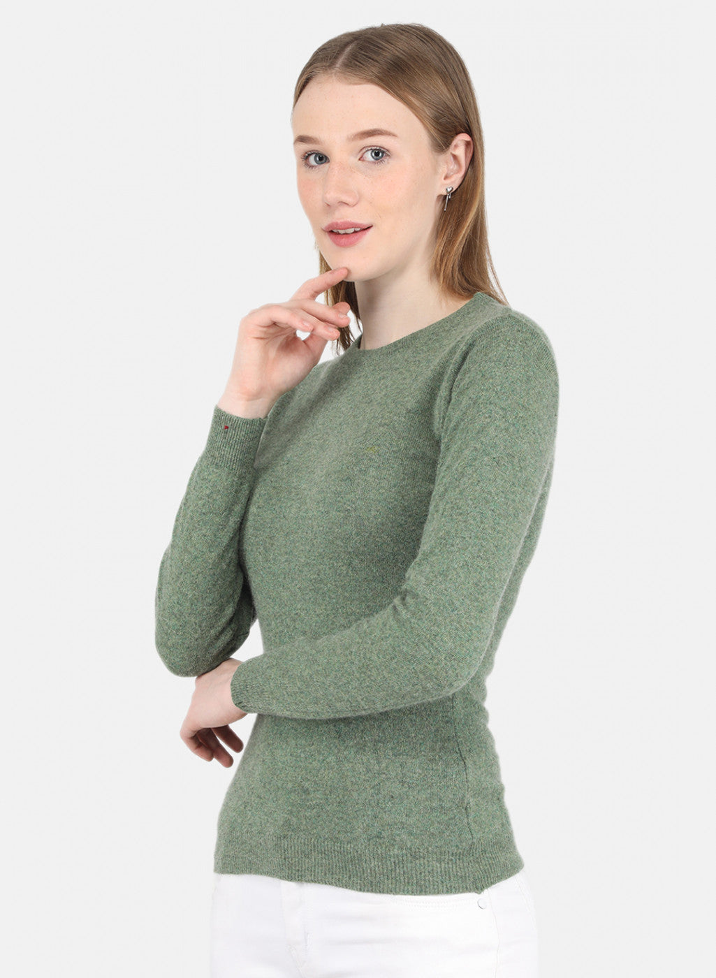 Women Green Solid Top