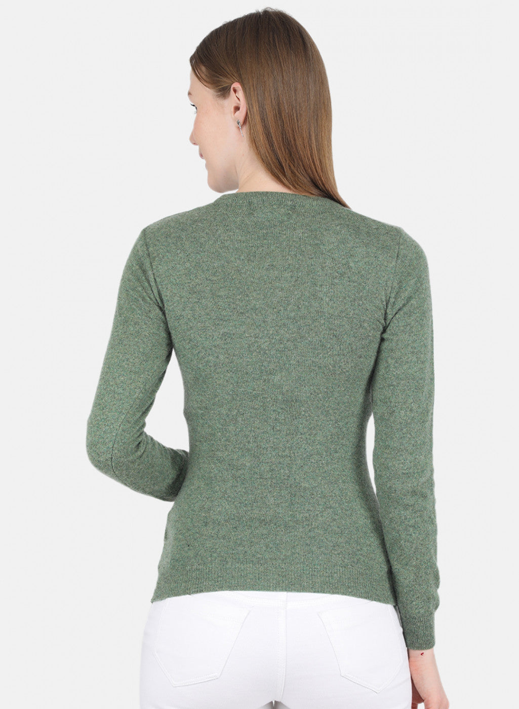 Women Green Solid Top