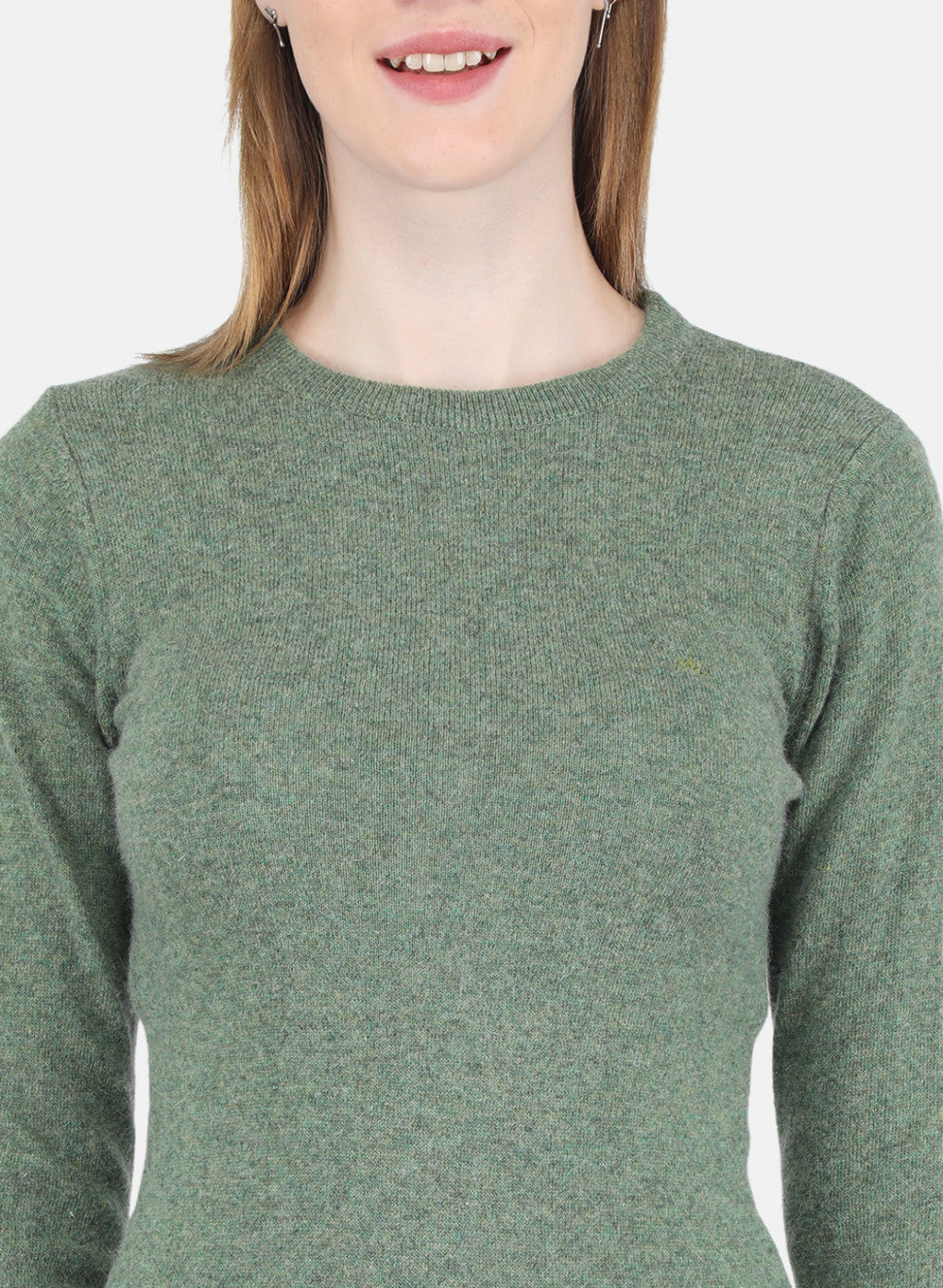 Women Green Solid Top