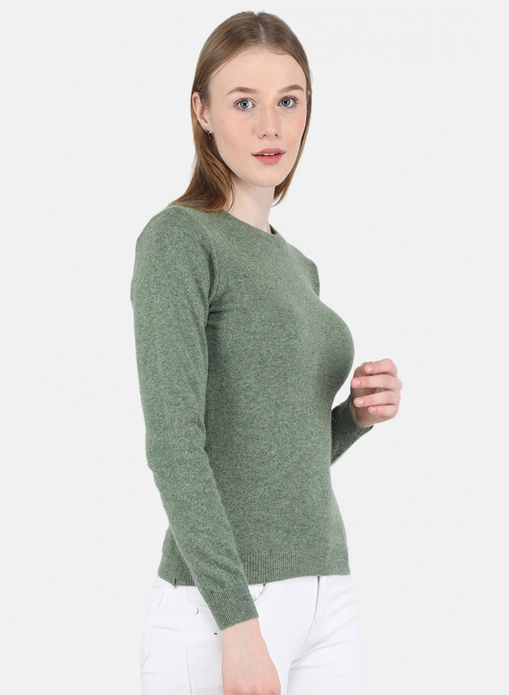 Women Green Solid Top