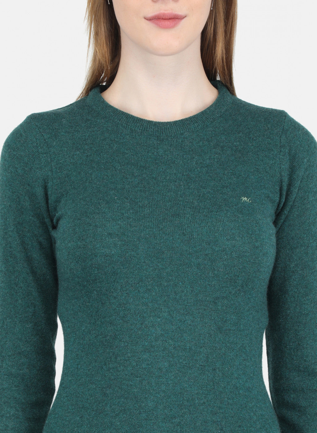 Women Green Solid Top