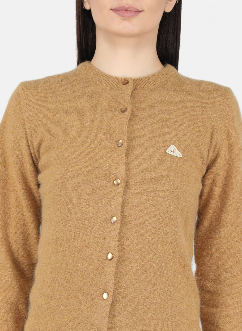 Women Brown Solid Cardigan