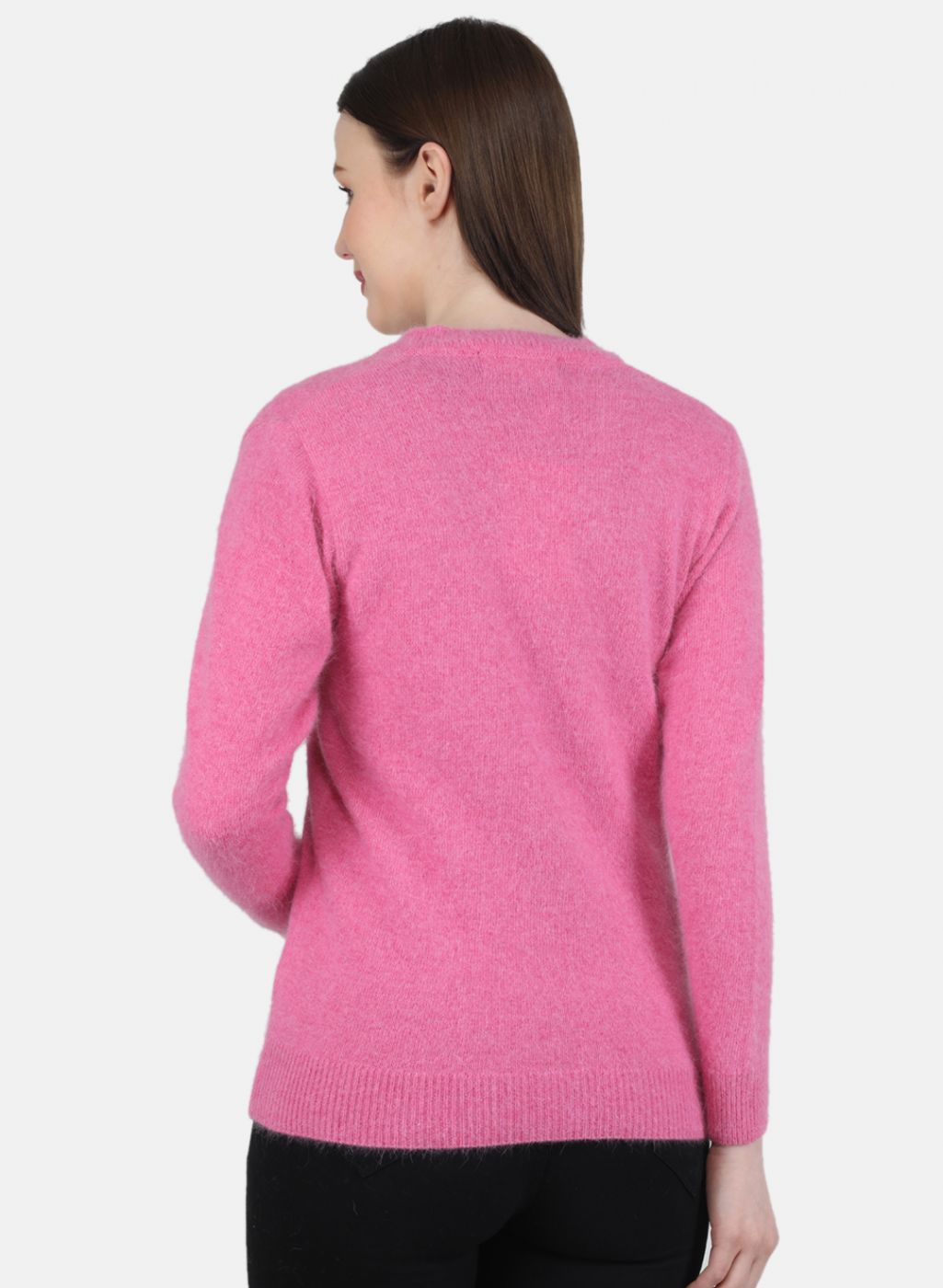 Women Pink Solid Cardigan