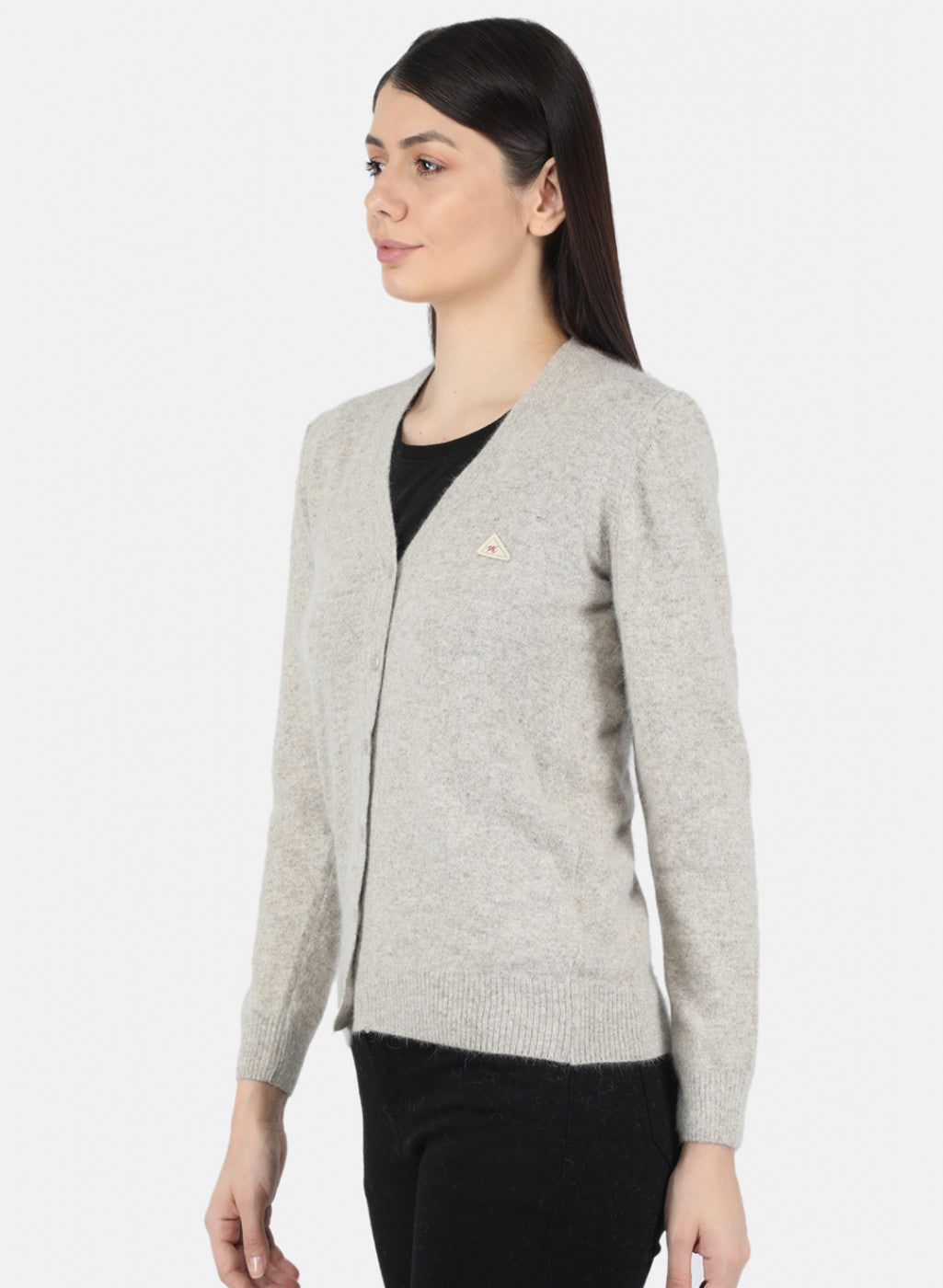 Women Khaki Solid Cardigan