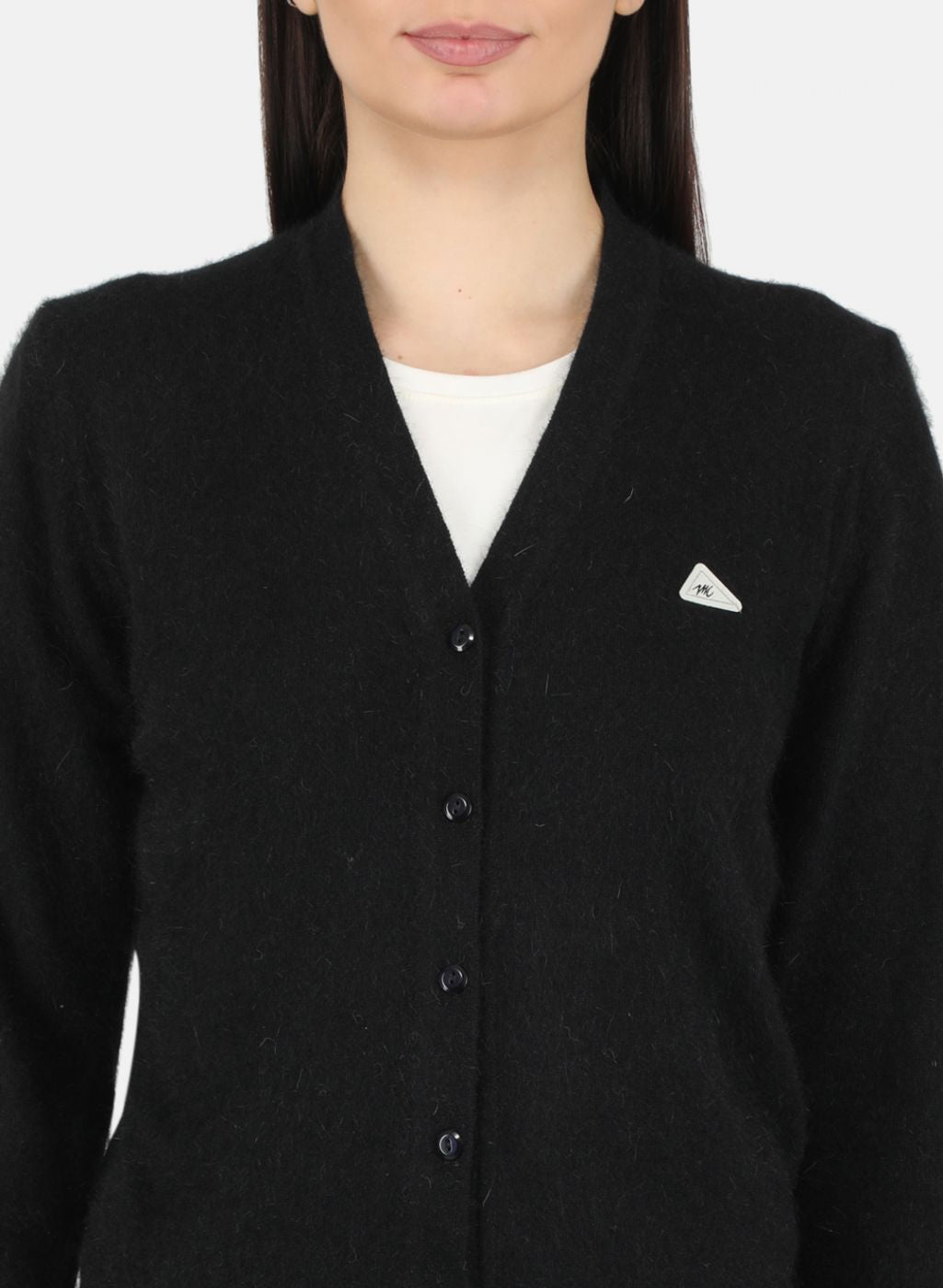 Women Black Solid Cardigan