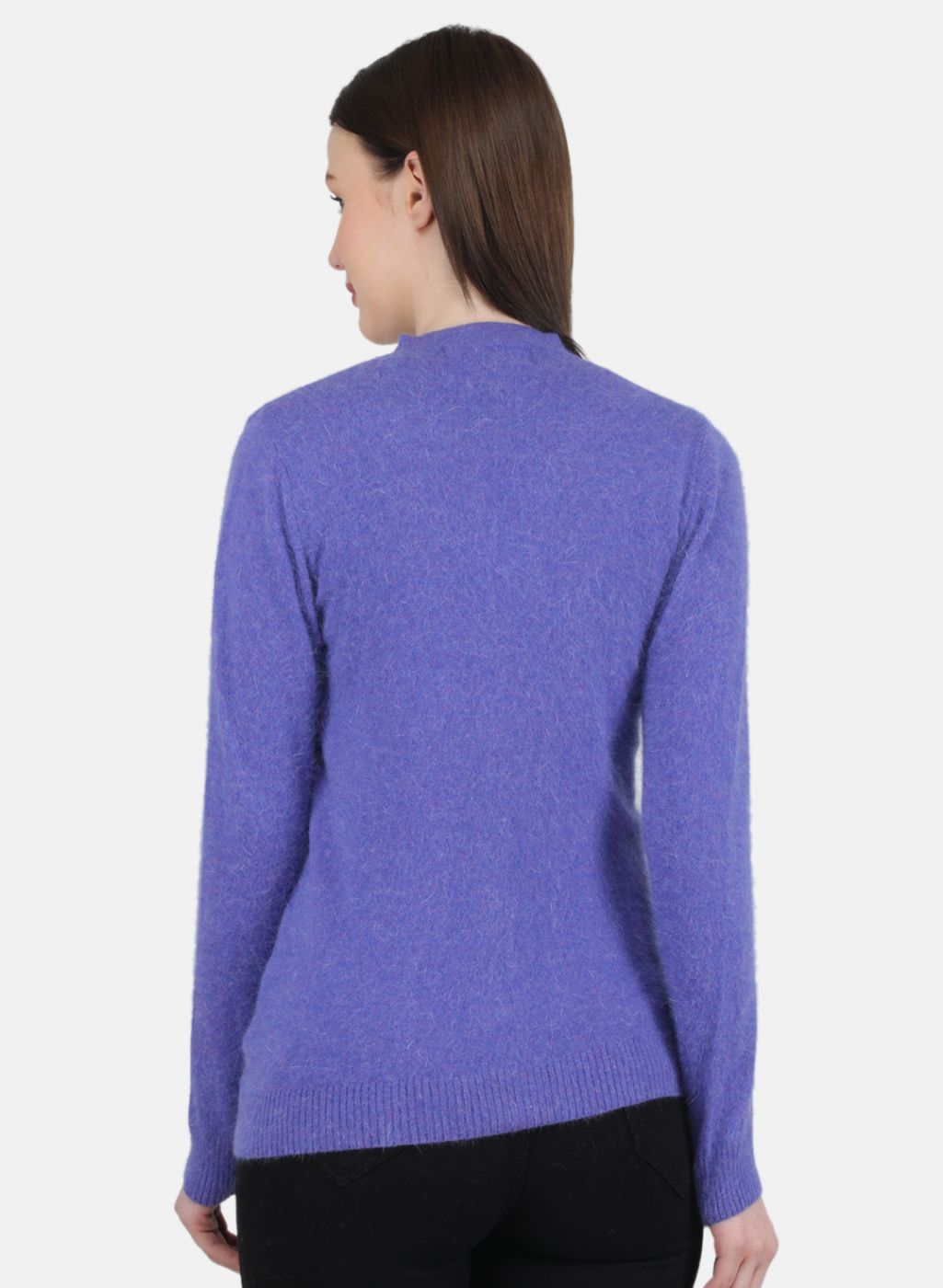 Women Purple Solid Cardigan