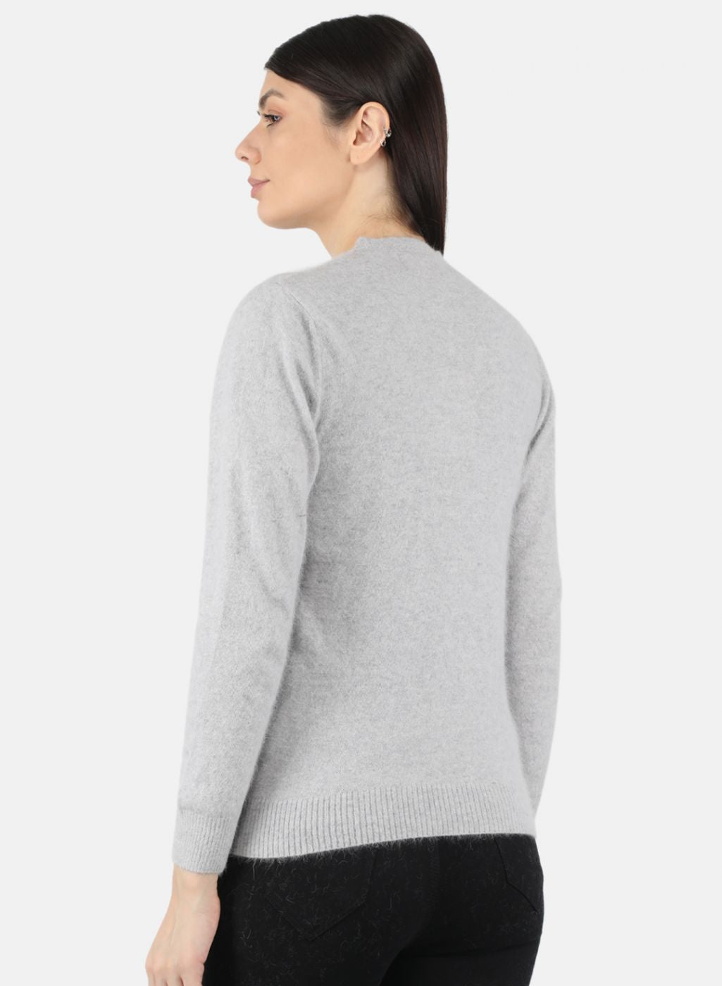 Women Grey Solid Cardigan