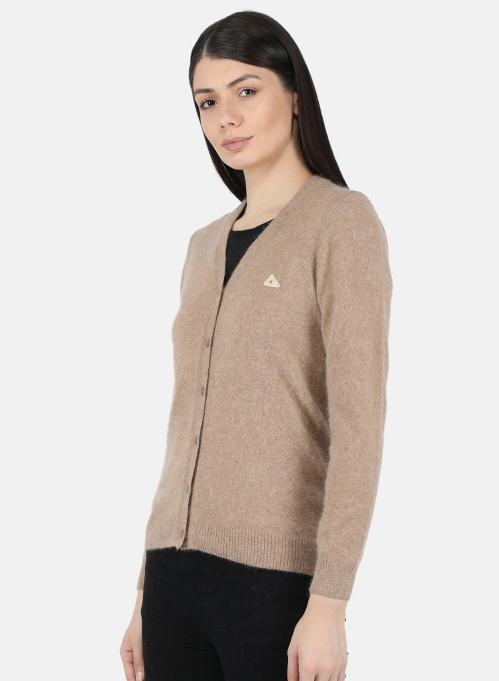 Women Brown Solid Cardigan