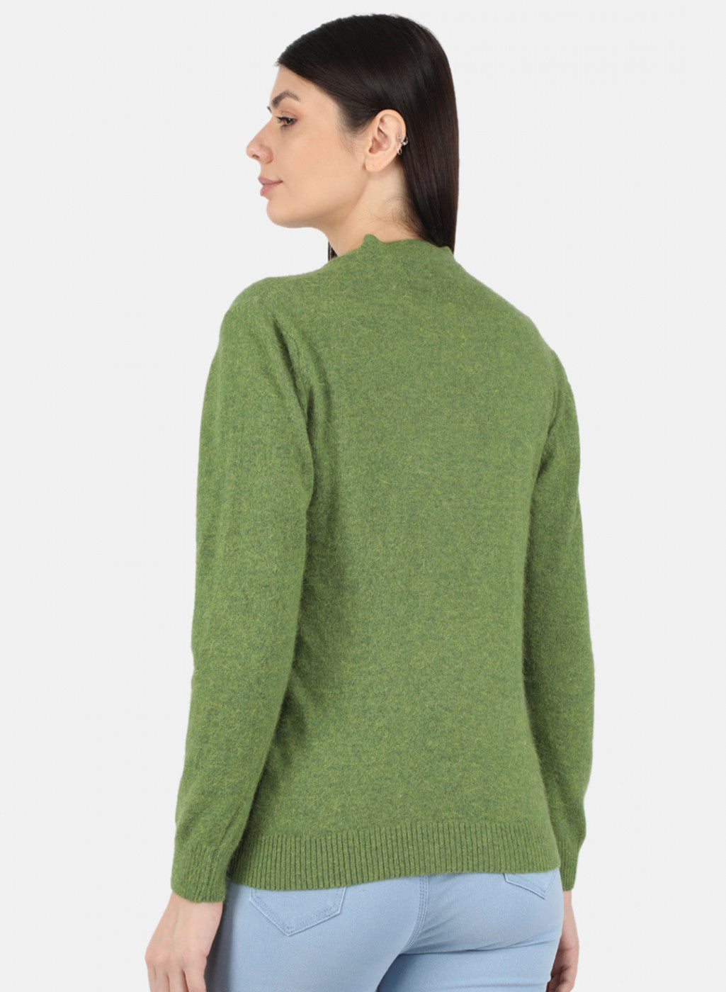 Women Olive Solid Cardigan