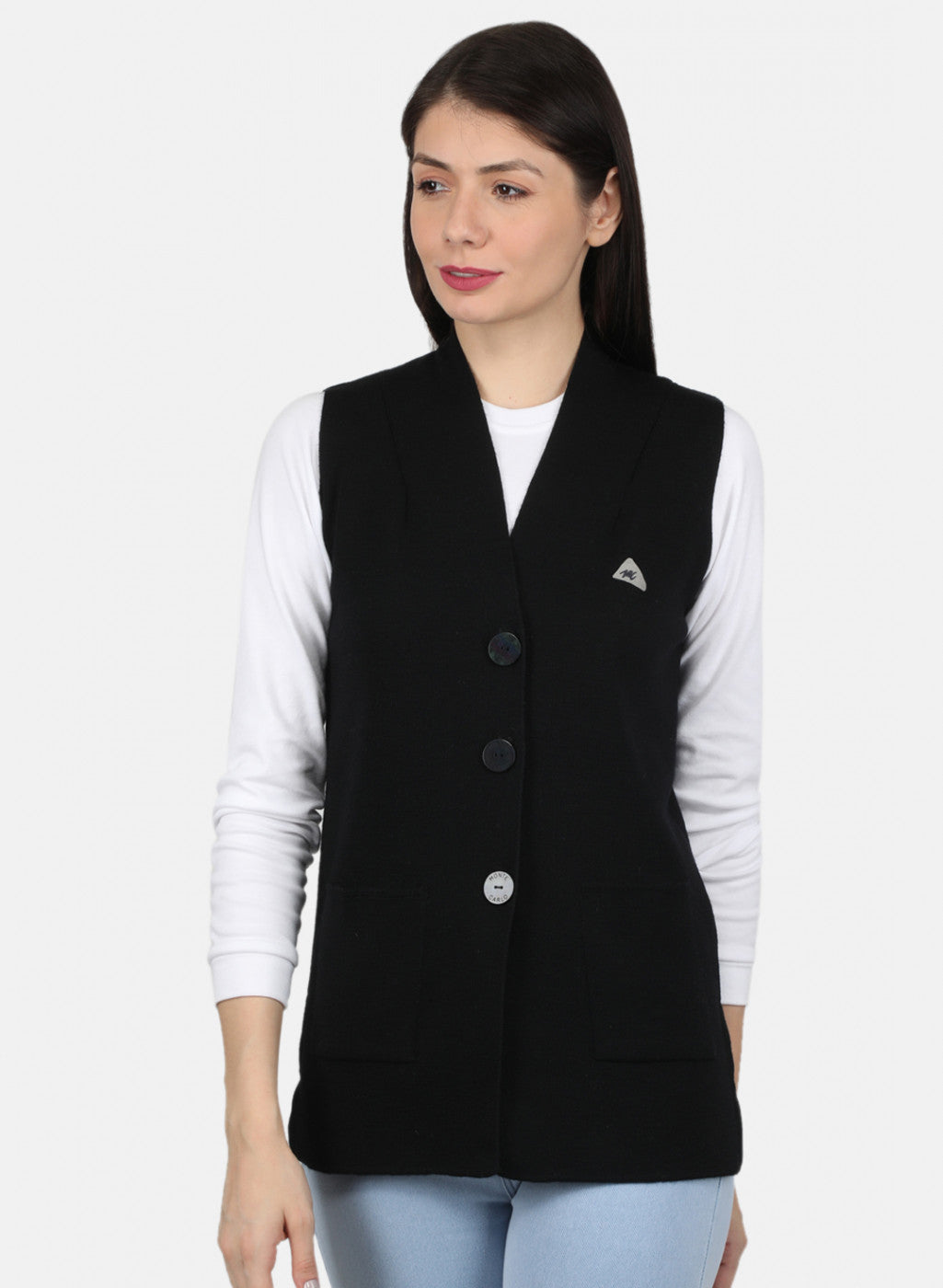 Women Black Solid Cardigan