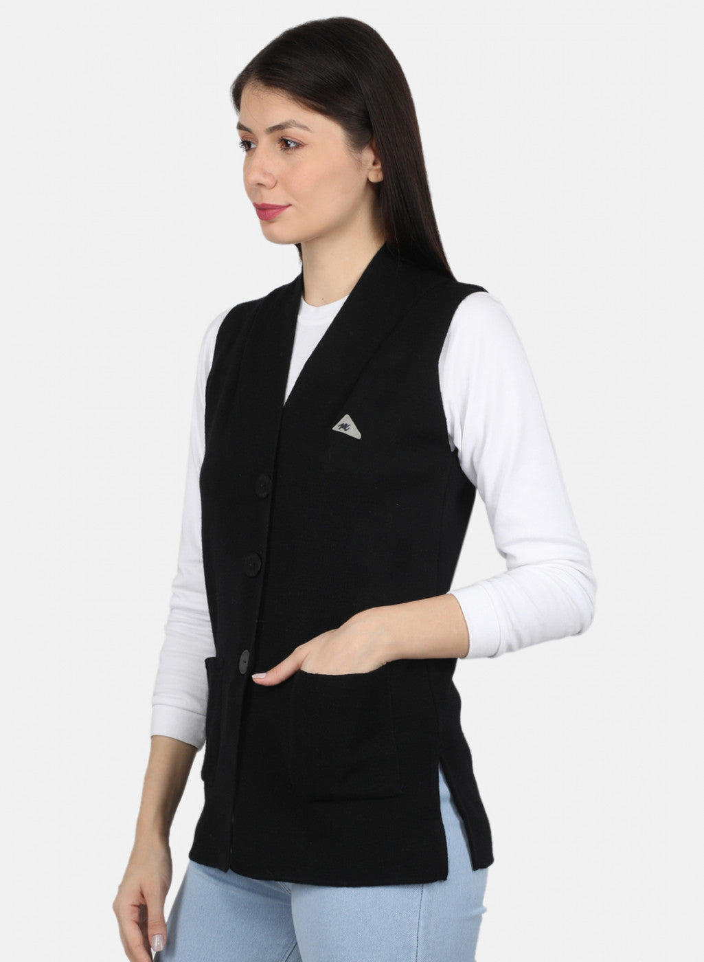 Women Black Solid Cardigan