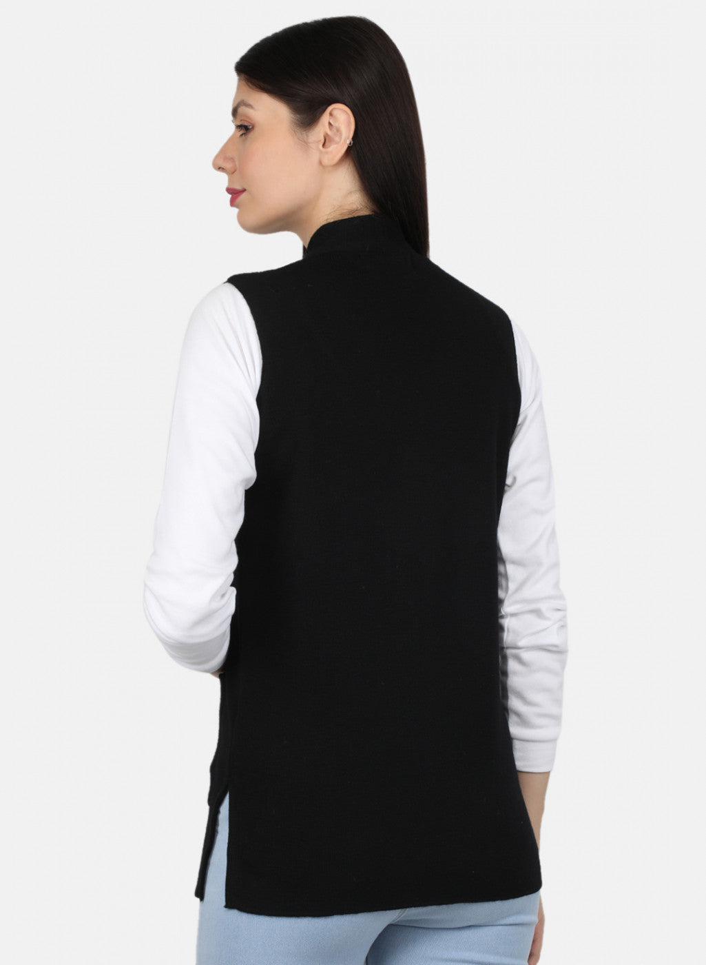 Women Black Solid Cardigan