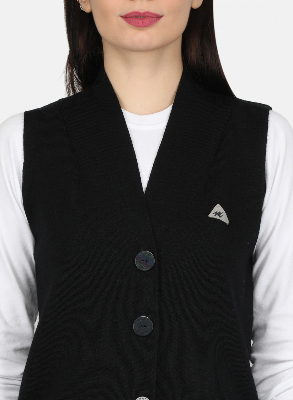 Women Black Solid Cardigan