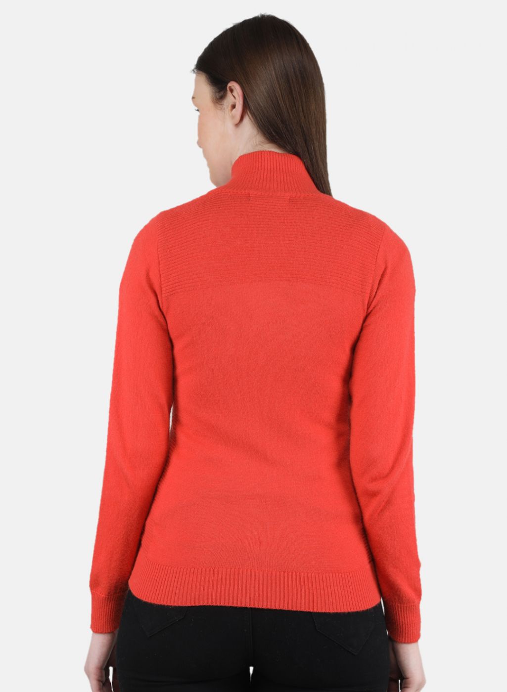 Women Orange Solid Cardigan