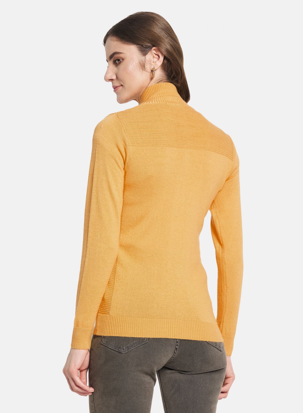 Women Yellow Solid Cardigan