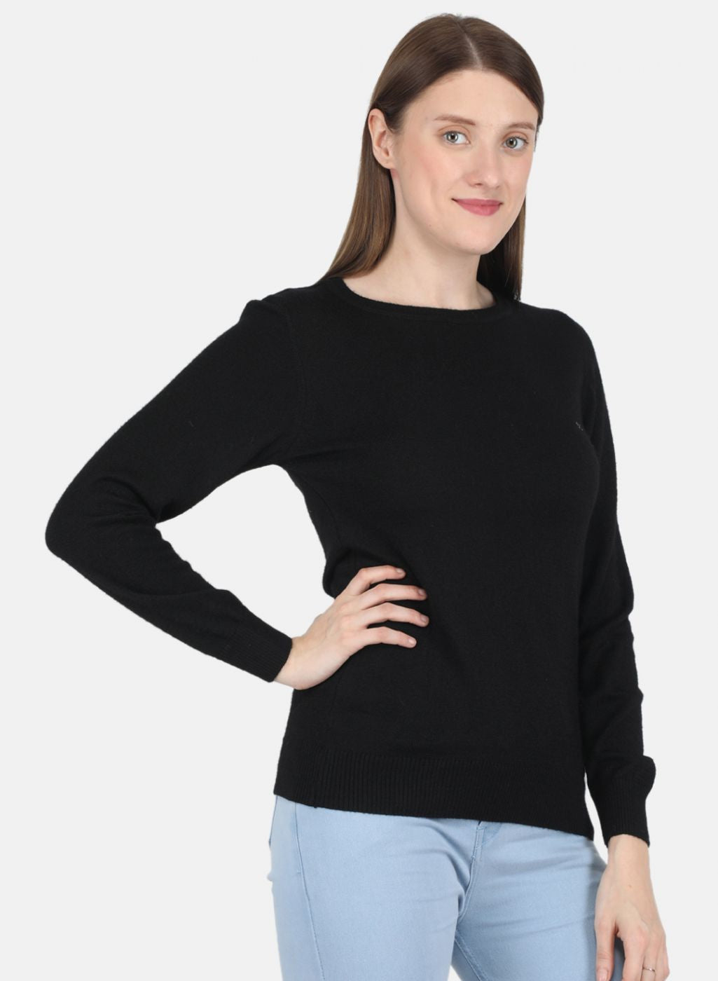 Women Black Solid Top