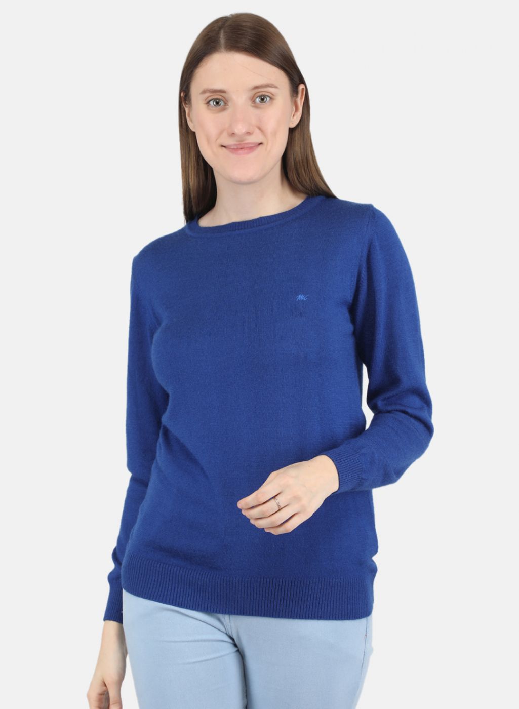 Women Blue Solid Top