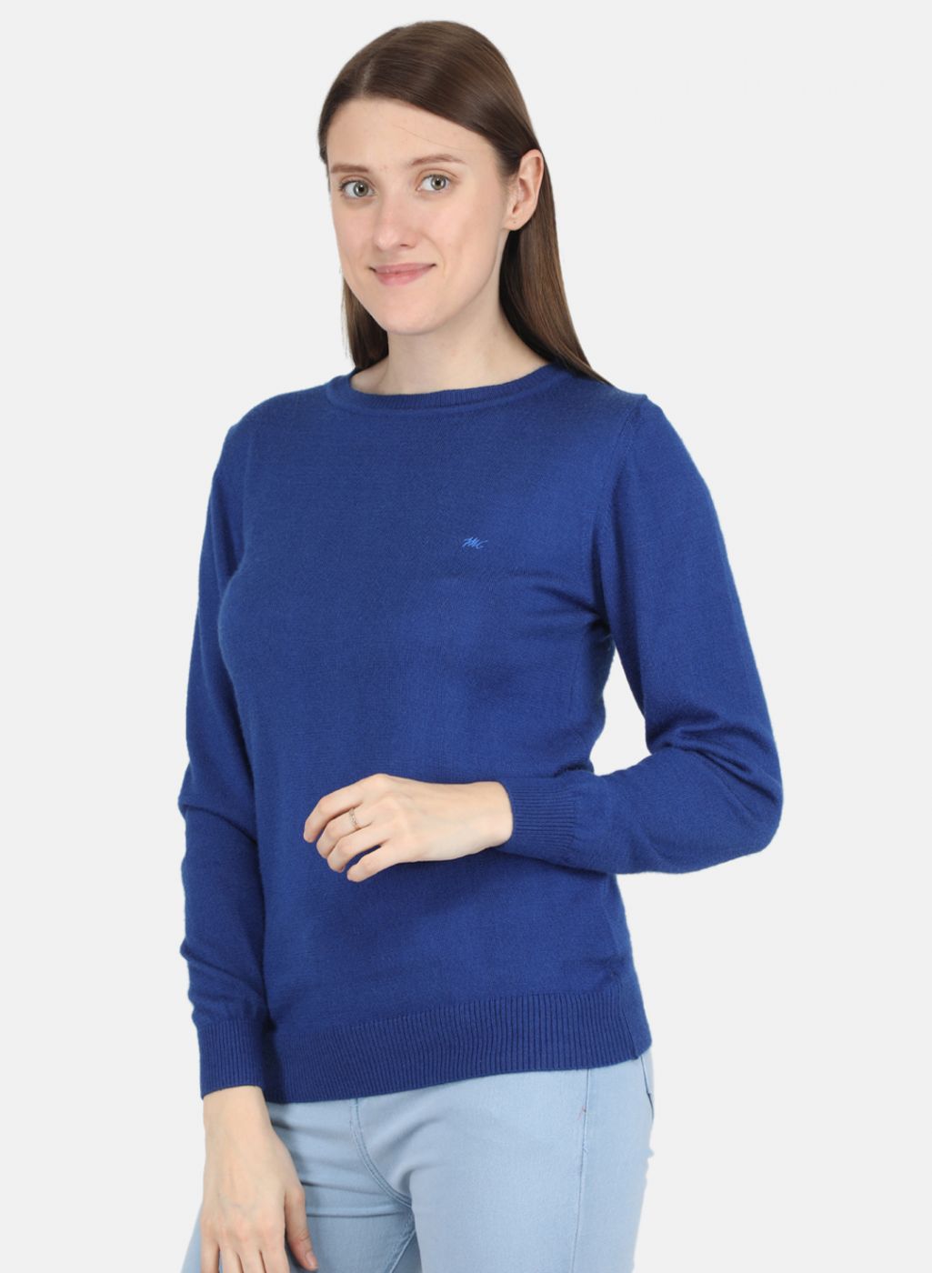 Women Blue Solid Top