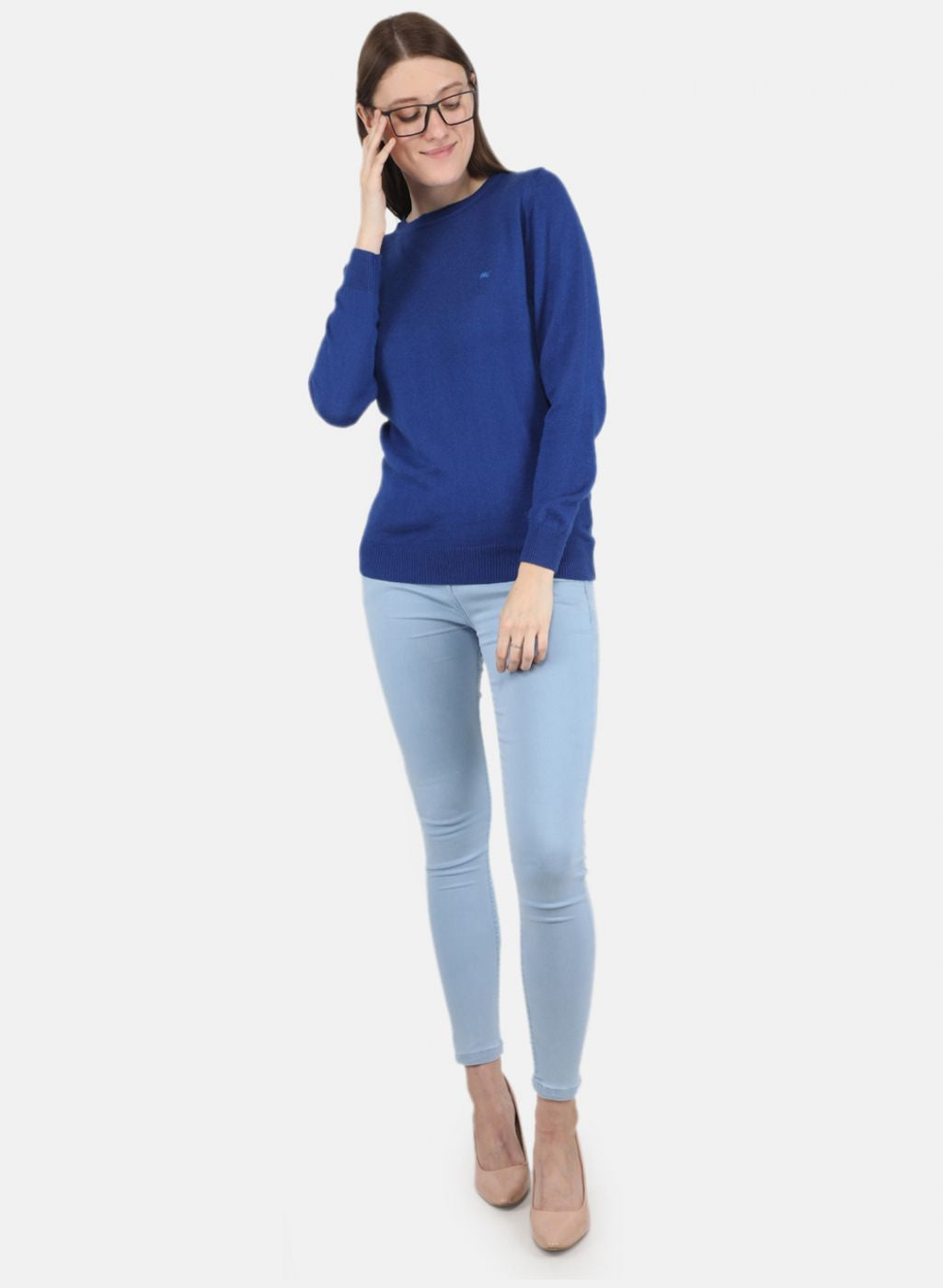 Women Blue Solid Top