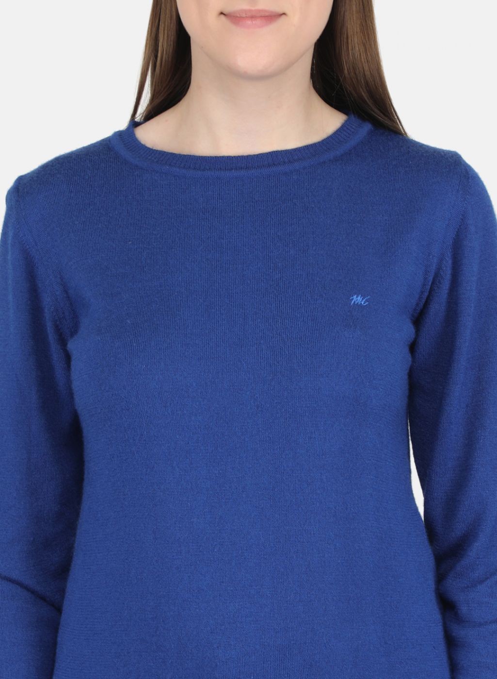 Women Blue Solid Top