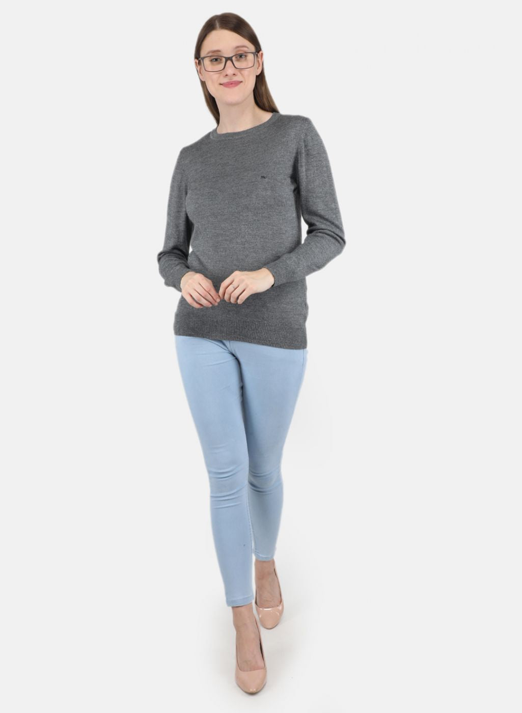 Women Grey Solid Top