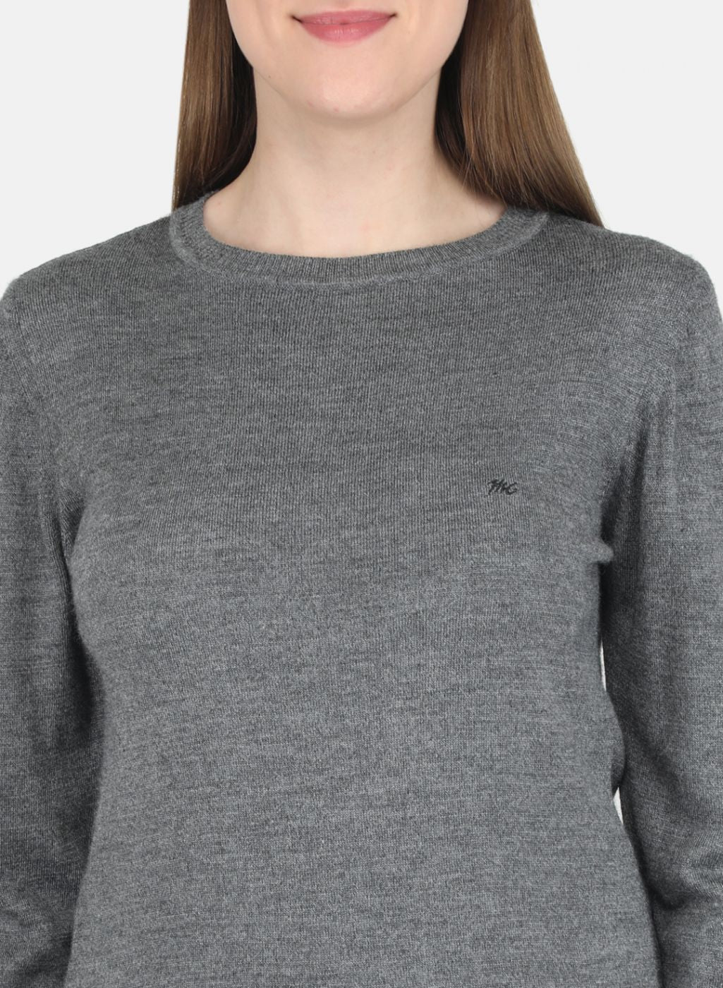 Women Grey Solid Top