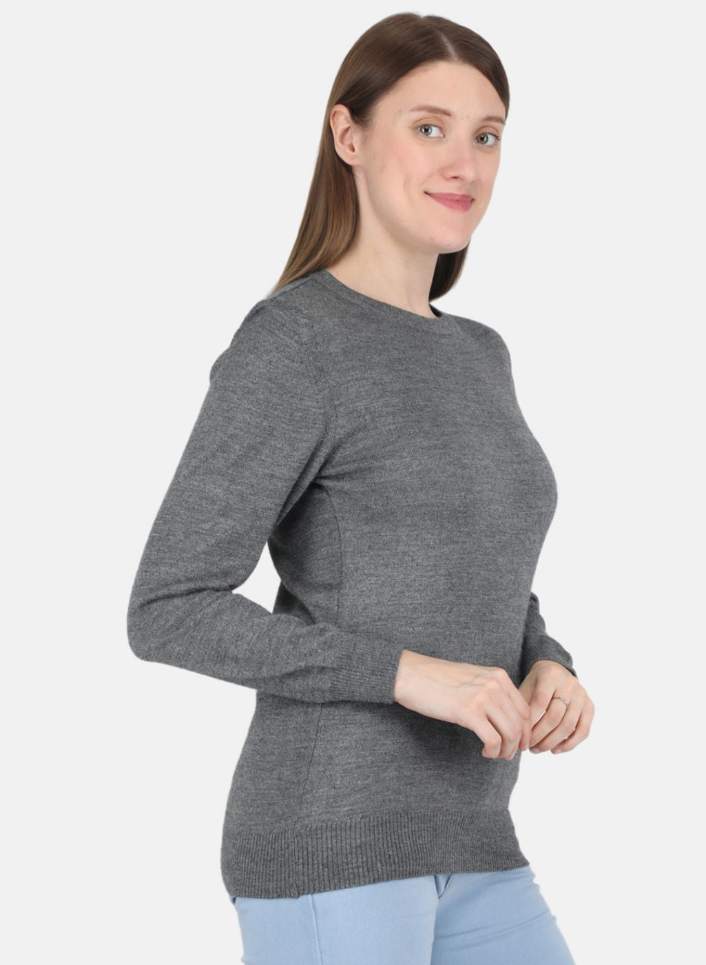 Women Grey Solid Top