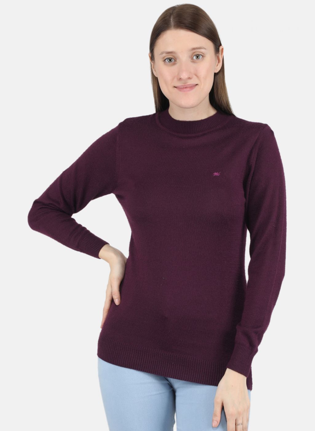 Women Maroon Solid Top