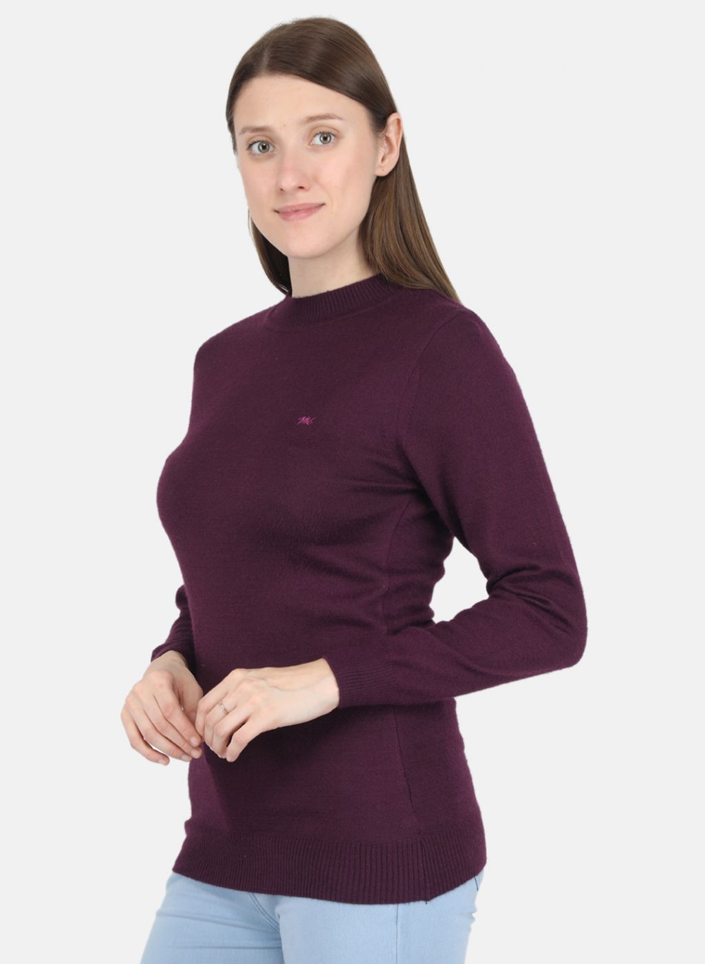 Women Maroon Solid Top