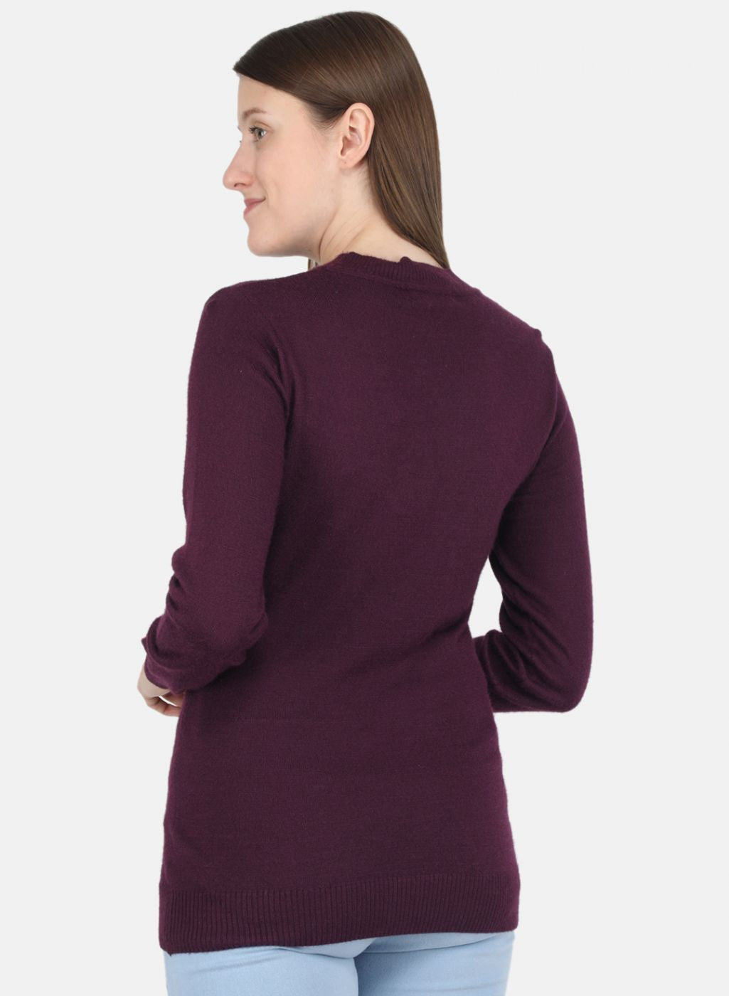 Women Maroon Solid Top